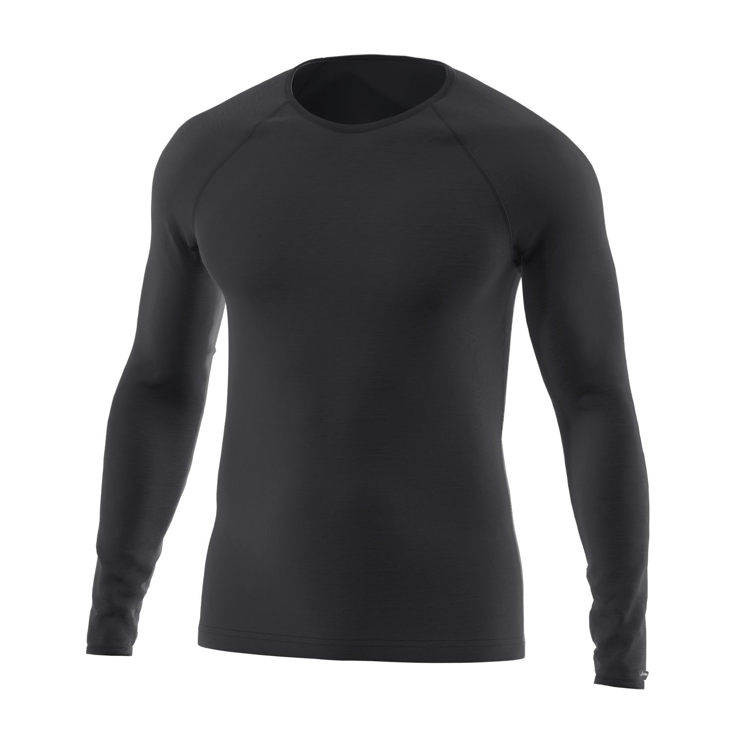 Langarmshirt M SHIRT L/S TRANSTEX® MERINO - schwarz