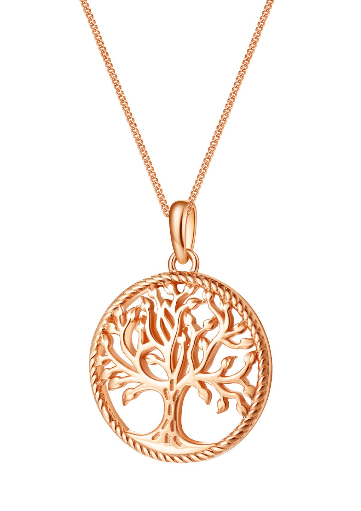 Hey Happiness Silberkette Damen Lebensbaum, 18K günstig online kaufen