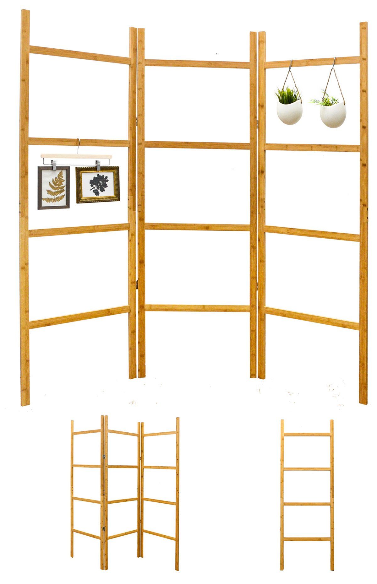 DuneDesign Regal Перегородки Holz zum Befüllen - 180x180 Pflanzen, 180x180 cm Deko Paravant