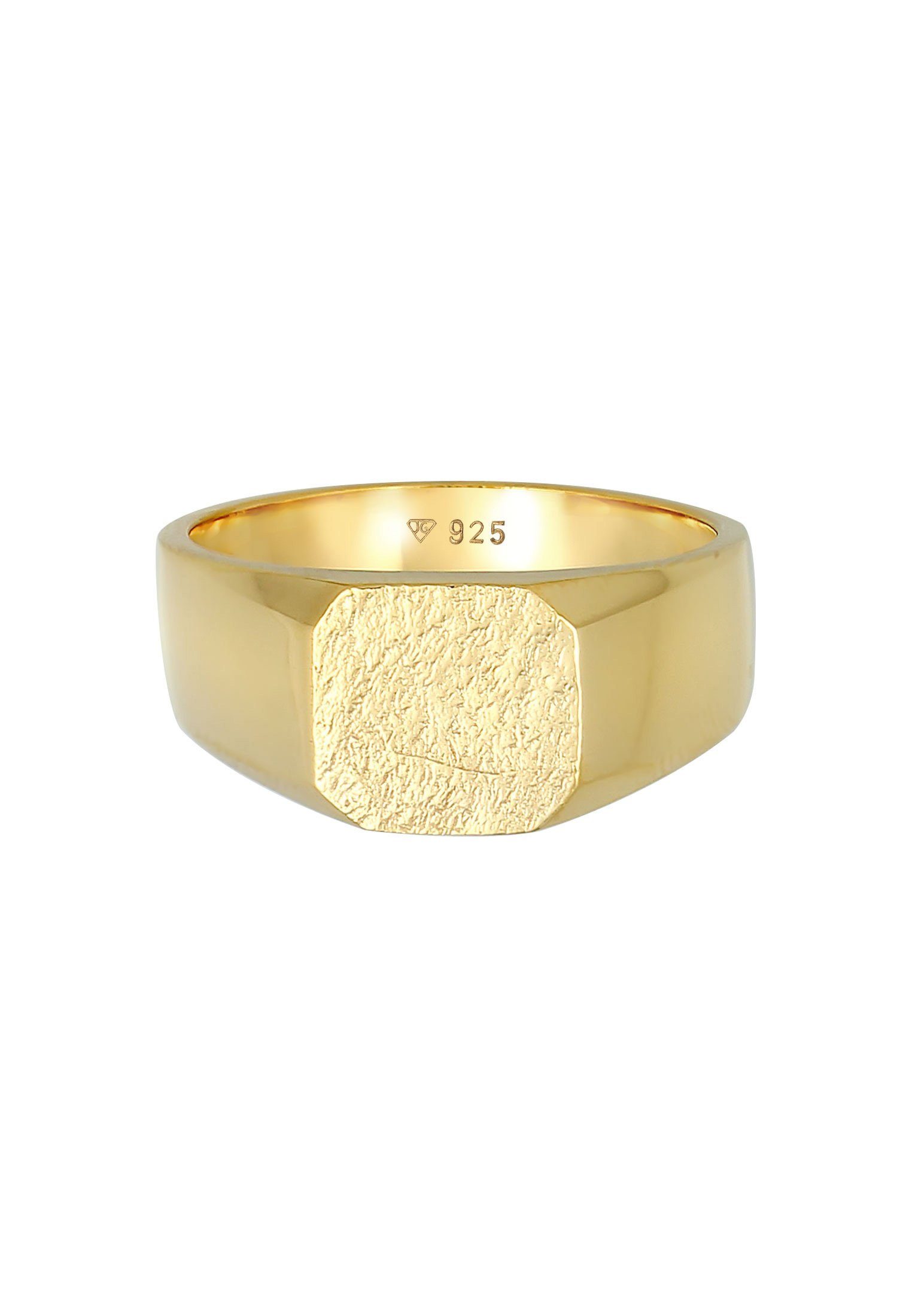 Kuzzoi Siegelring Basic Siegelring Herren Quadrat Matt 925 Silber günstig online kaufen