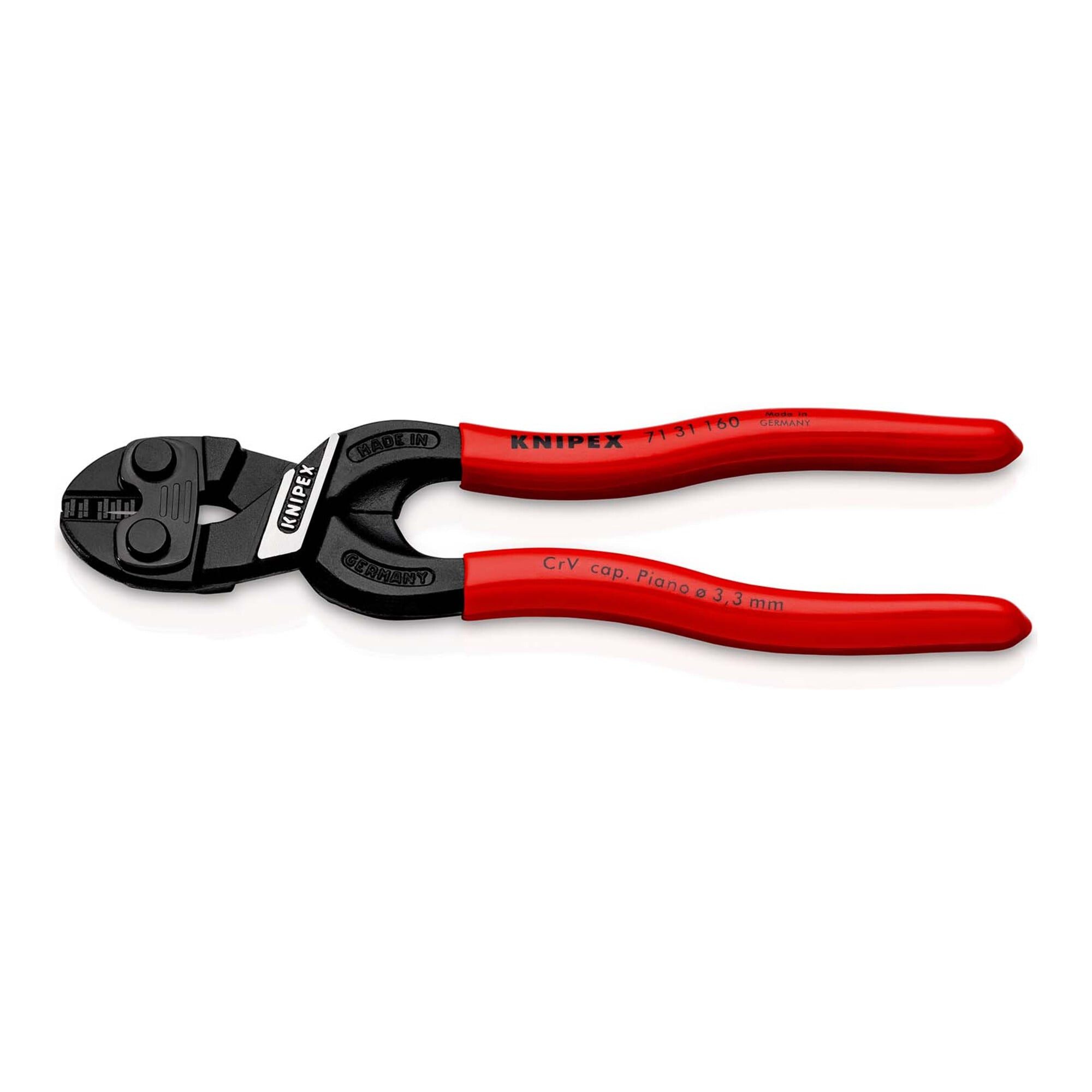 Knipex Cuttermesser KNIPEX 71 31 160 CoBolt® S Kompakt-Bolzenschneider mit Schneidaussparu