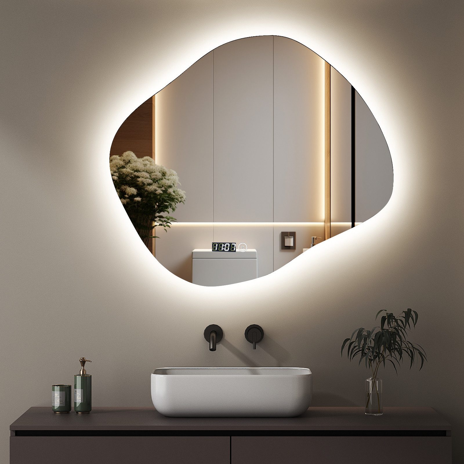WDWRITTI Wandspiegel mit beleuchtung Badspiegel LED günstig online kaufen