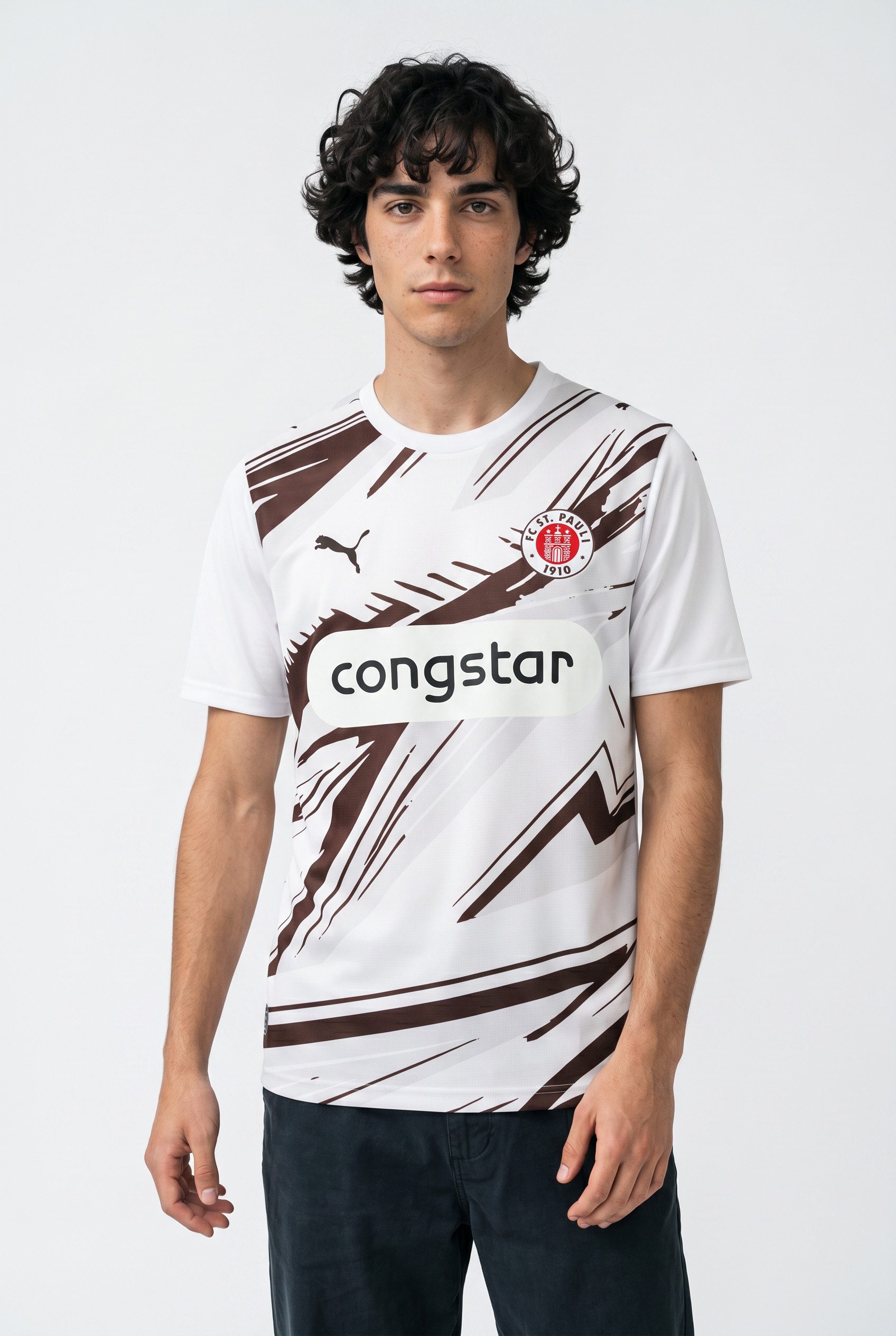 PUMA Fußballtrikot FCSP AWAY JERSEY REPLICA mit DryCELL-Technologie, atmungsaktiv, mit Rundhalsausschnitt