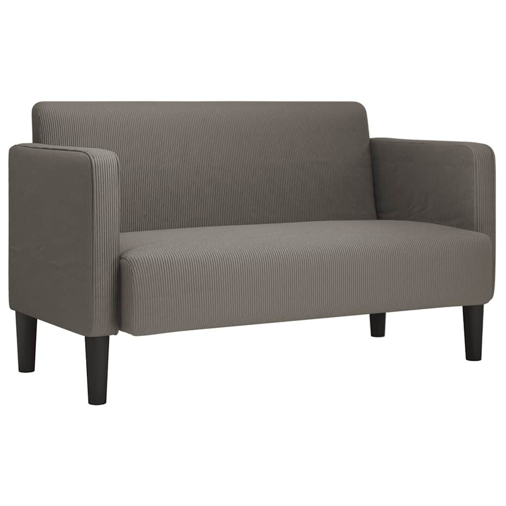 vidaXL Sofa Zweisitzer-Sofa Hellgrau 109 cm Cordstoff günstig online kaufen