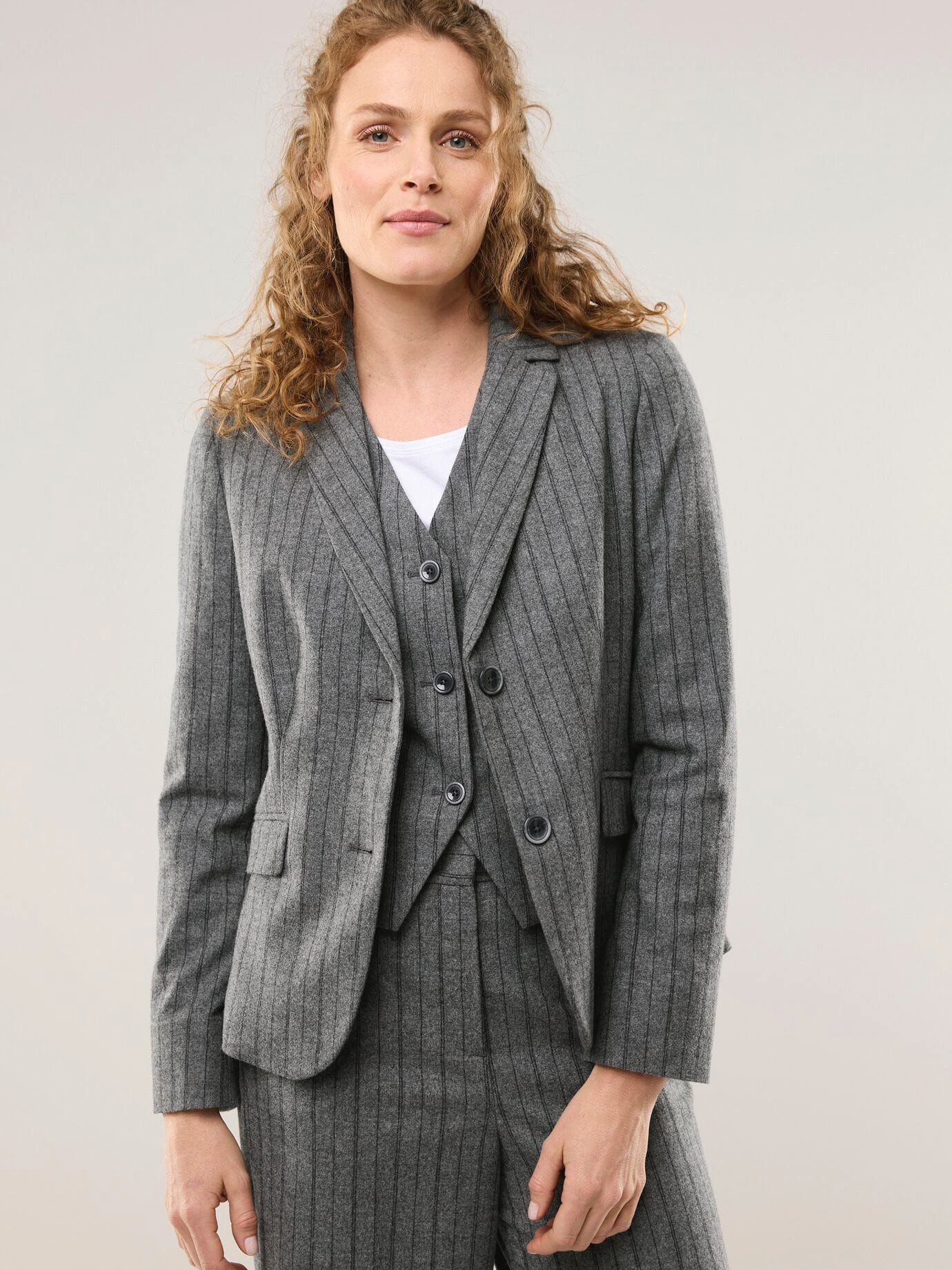Walbusch Jackenblazer Damen Blazer aus Premiumflanell Reverskragen