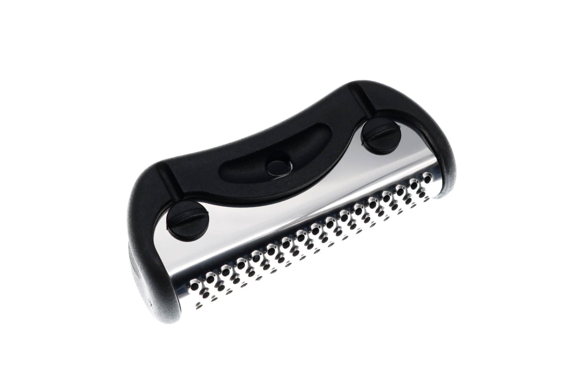 Seki EDGE Hornhautfeile SS-805, Made in Japan, 84mm, Kompakte Hornhautfeile mit abnehmbarem Griff und Edelstahlfläche