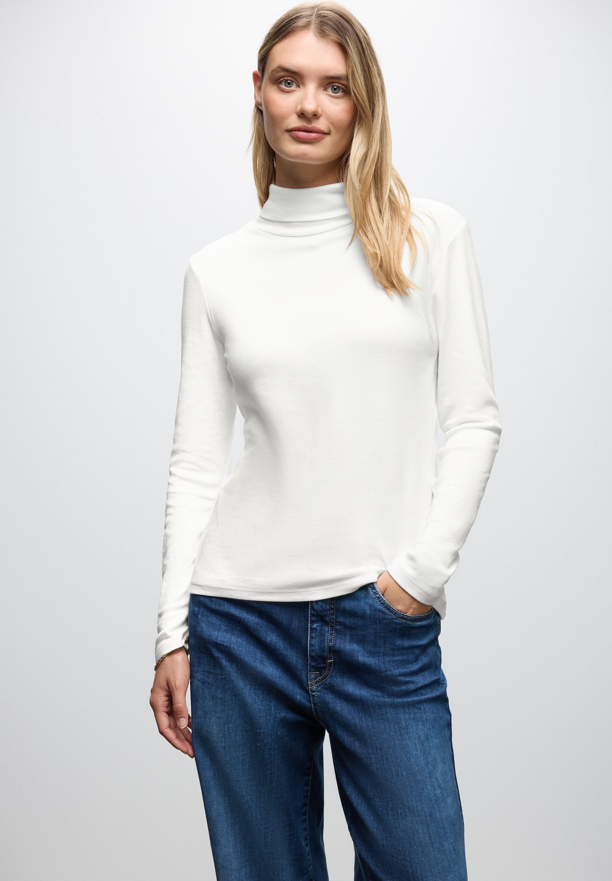 STREET ONE Rollkragenshirt im soften Baumwoll-Mix