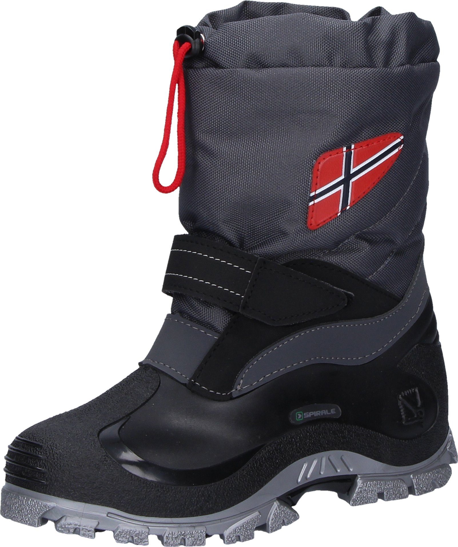 Morten Spirale Grau Winterstiefel gefüttert Kinderstiefel