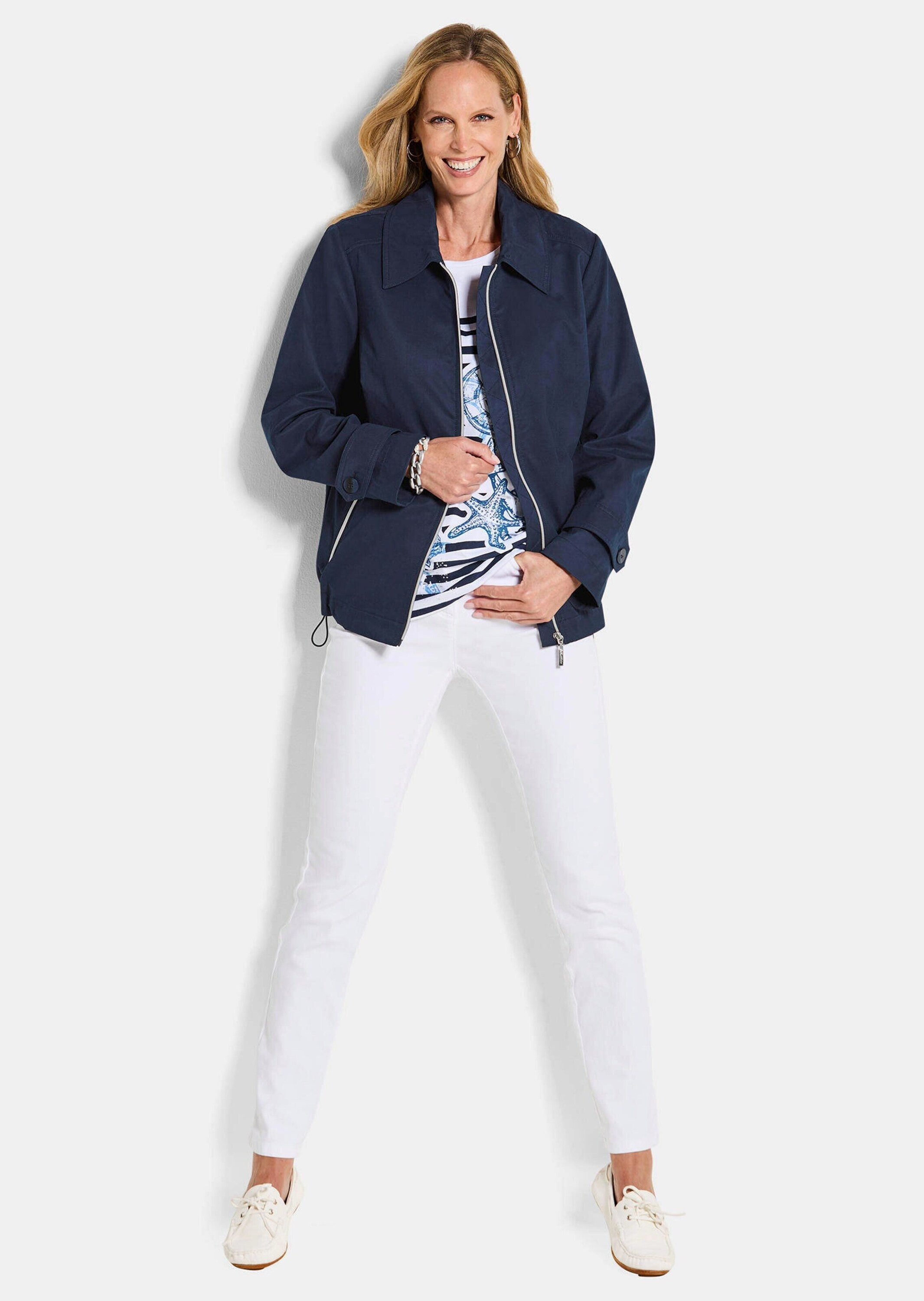 GOLDNER Outdoorjacke Sommerblouson mit Reißverschluss Freizeitjacke mit Umlegekragen, Taschen, Reißverschluss und Langarm