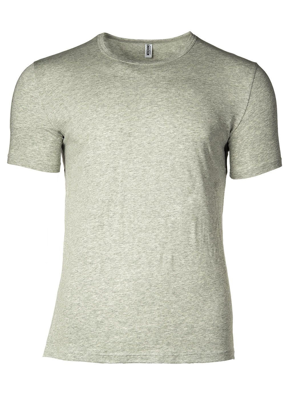 Schwarz/Grau T-Shirt Neck, - Herren 2er Crew Moschino Rundhals T-Shirt Pack