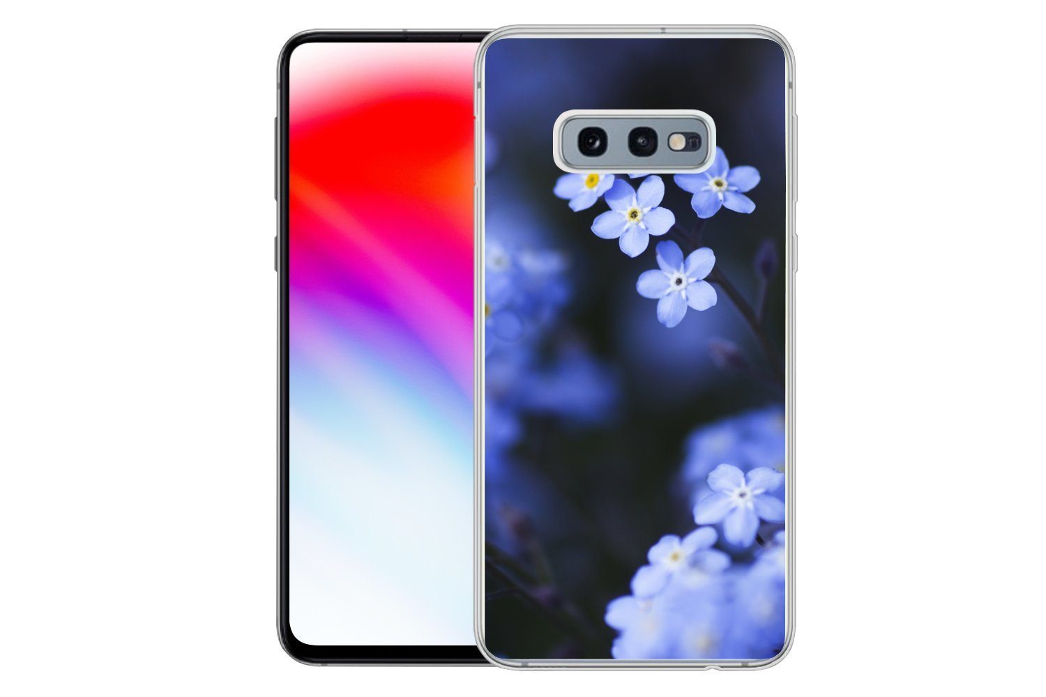 MuchoWow Handyhülle für Samsung Galaxy S10e Nahaufnahme eines Vergissmeinnicht, Phone Case, Silikon, Schutzhülle Dünn