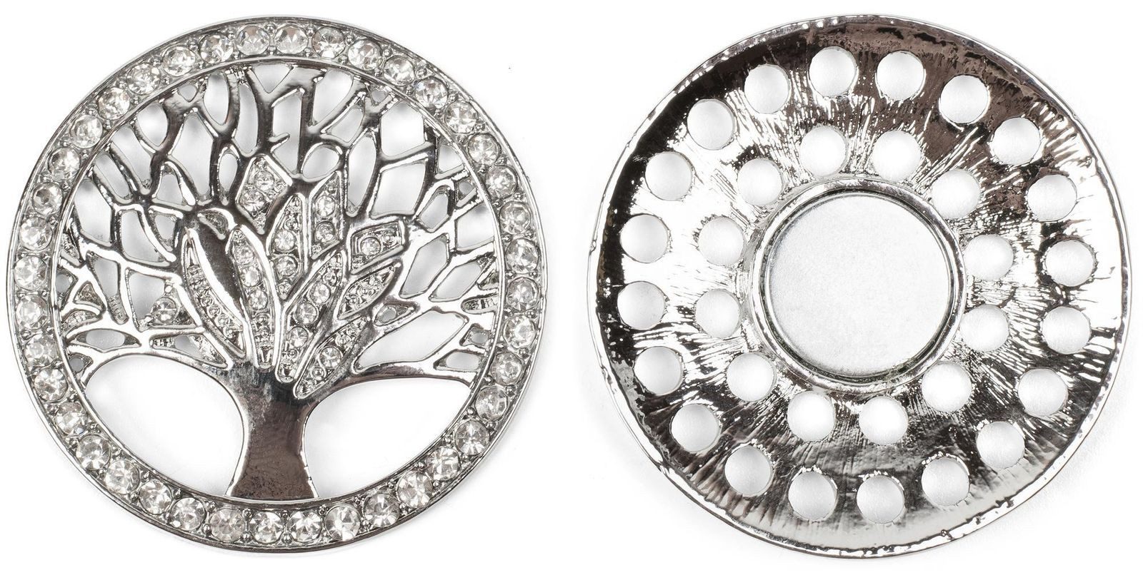 styleBREAKER Brosche Lebensbaum Magnet Brosche mit Strass (1-tlg)