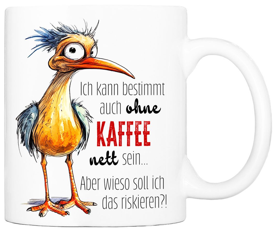 Tasse mit Spruch NETT SEIN Kaffeetasse Büro Arbeit, Geschenk