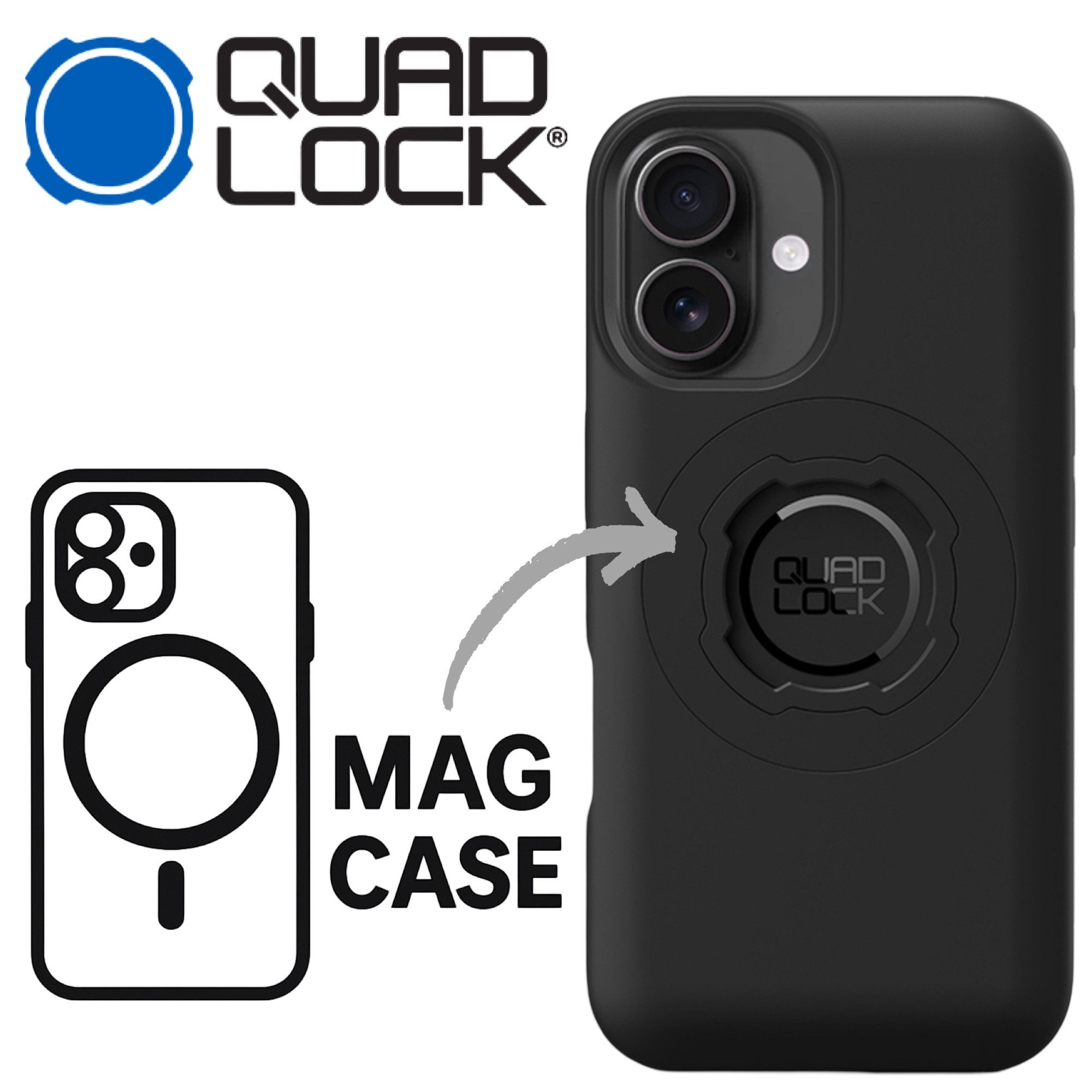 Quad Lock Handyhülle QUAD LOCK MAG Case Handy Schutz Hülle für iPhone 16 Plus B-Ware