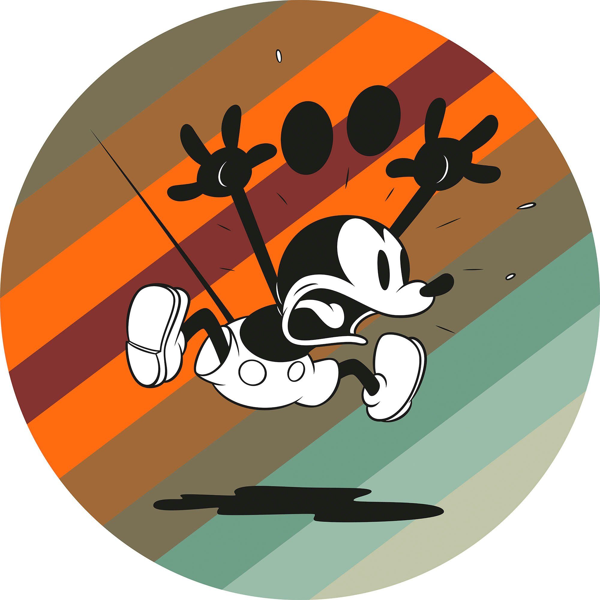 Komar Wandtattoo Mickey und (Breite (1 and cm selbstklebend St), Disney, away x rund up Künstler: Höhe), 125x125 Mouse