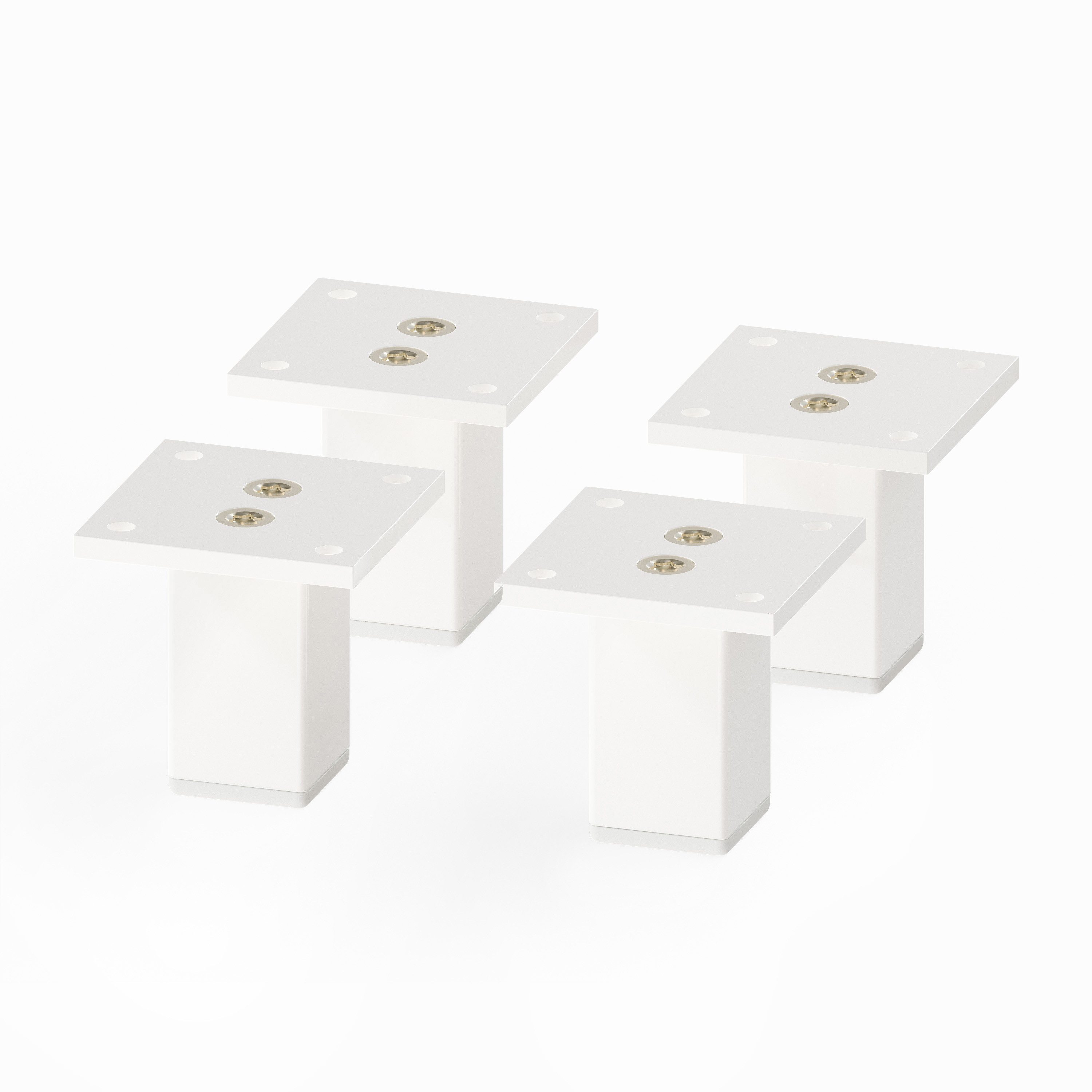 sossai® Möbelfuß Aluminium Möbelfüße in Weiß, (4-St)