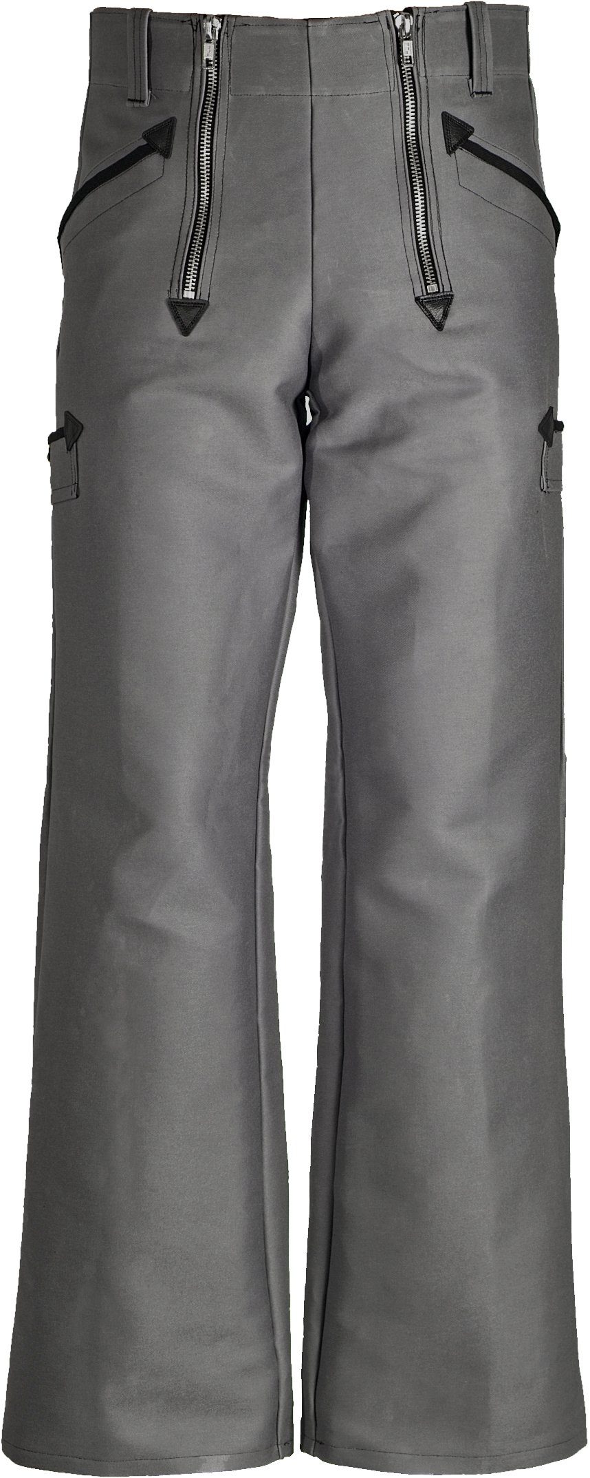 Arbeitshose Zunfthose Grau – Doppel-Pilot Hose mit Schlag