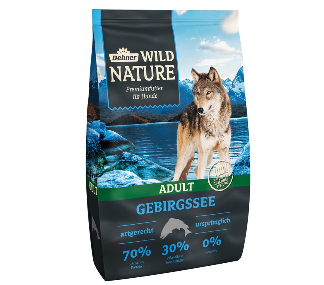 Dehner Wild Nature Mono-Protein Fisch, 4 kg / 12 kg, getreidefrei/zuckerfrei Fisch, Trockenfutter für: Hunde, Trockenfutter für ausgewachsene Hunde