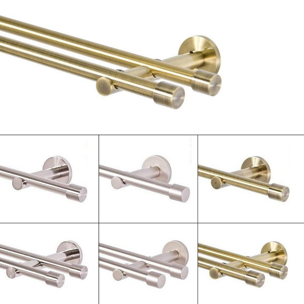 MDEKOR Gardinenstange komplette Ø 16 mm mit Endkappen, kürzbar, Wandmontage günstig online kaufen