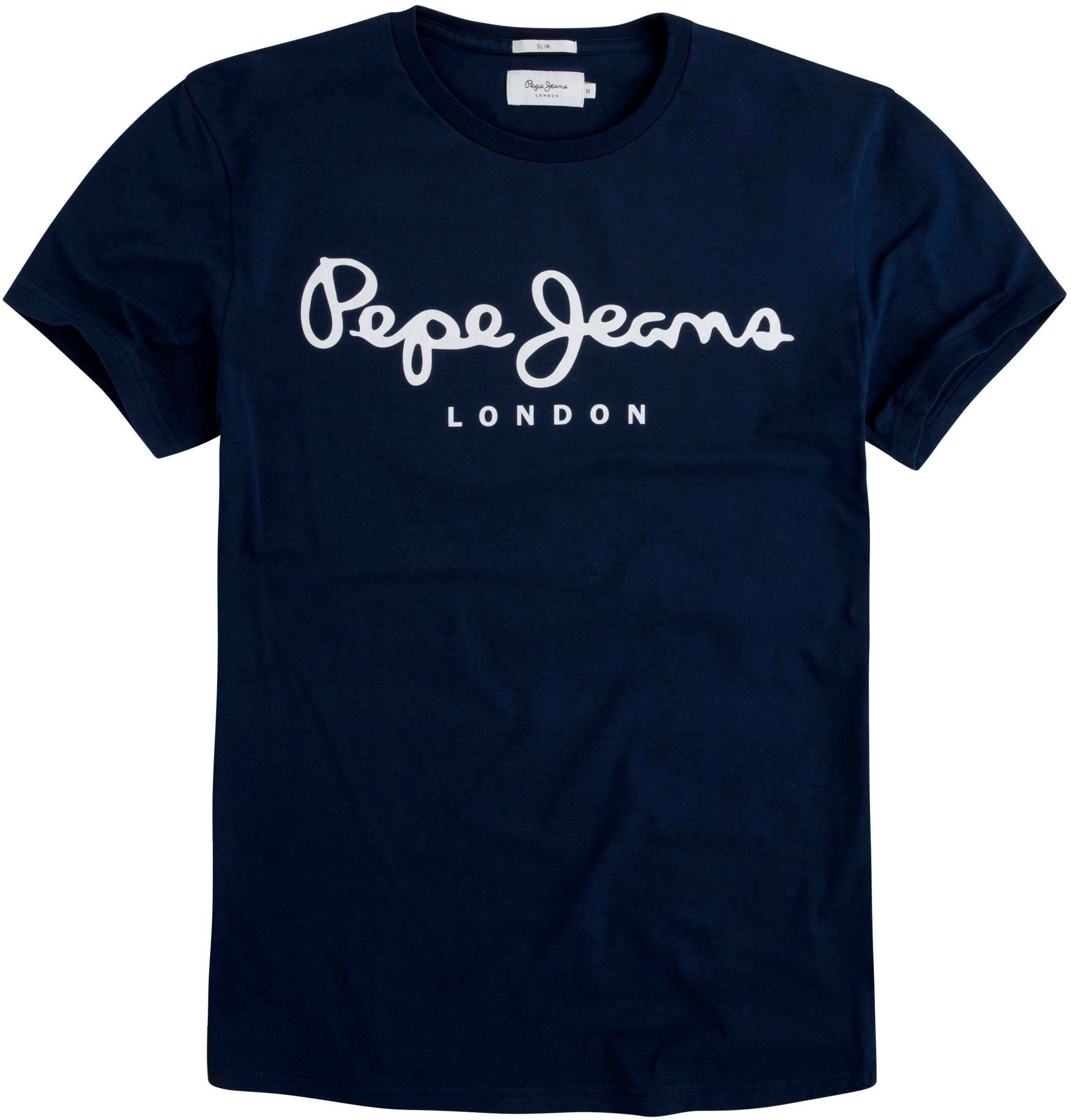 Empfohlen Pepe Jeans STRETCH Rundhalsshirt marine ORIGINAL