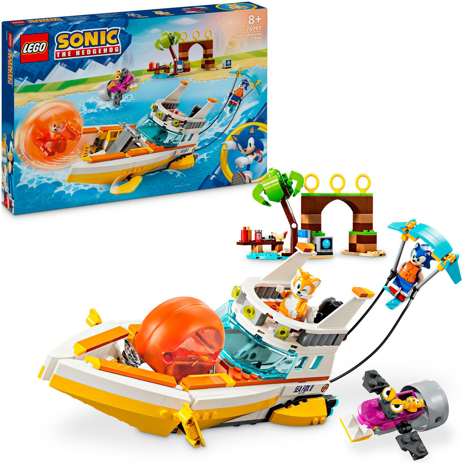 LEGO® Tails‘ Abenteuerboot (76997), LEGO Sonic Konstruktionsspielsteine, (3 günstig online kaufen
