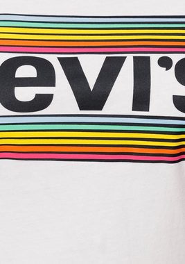 Levi's® Plus Rundhalsshirt The Perfect Tee Pride Edition mit Regenbogen-Batwing-Logodruck