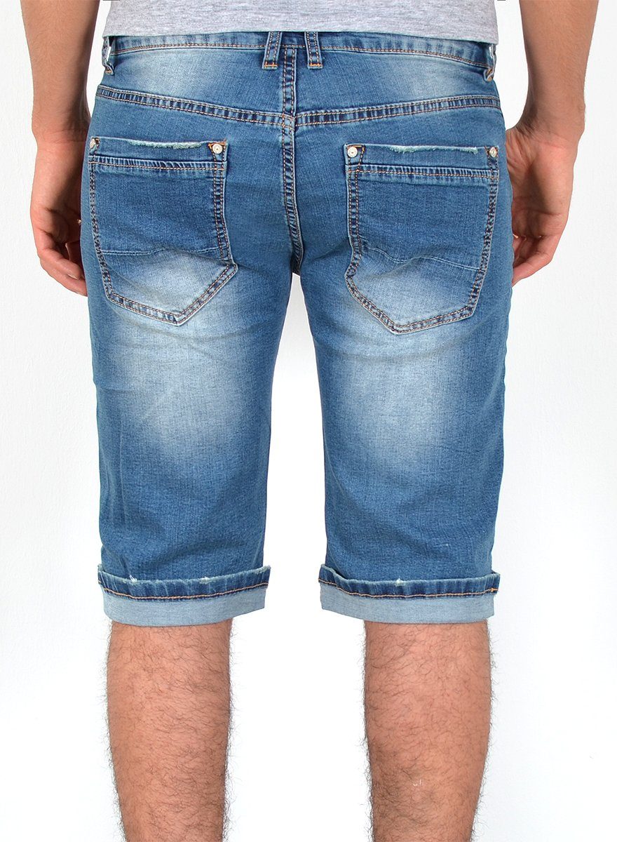 ESRA Jeansshorts Jeans Shorts Herren Jeansshorts Stretch Sommer Hose bis Übergröße Herren Jeans Shorts Herren Sommerhose Stretch Hose Herren Capri Jeans