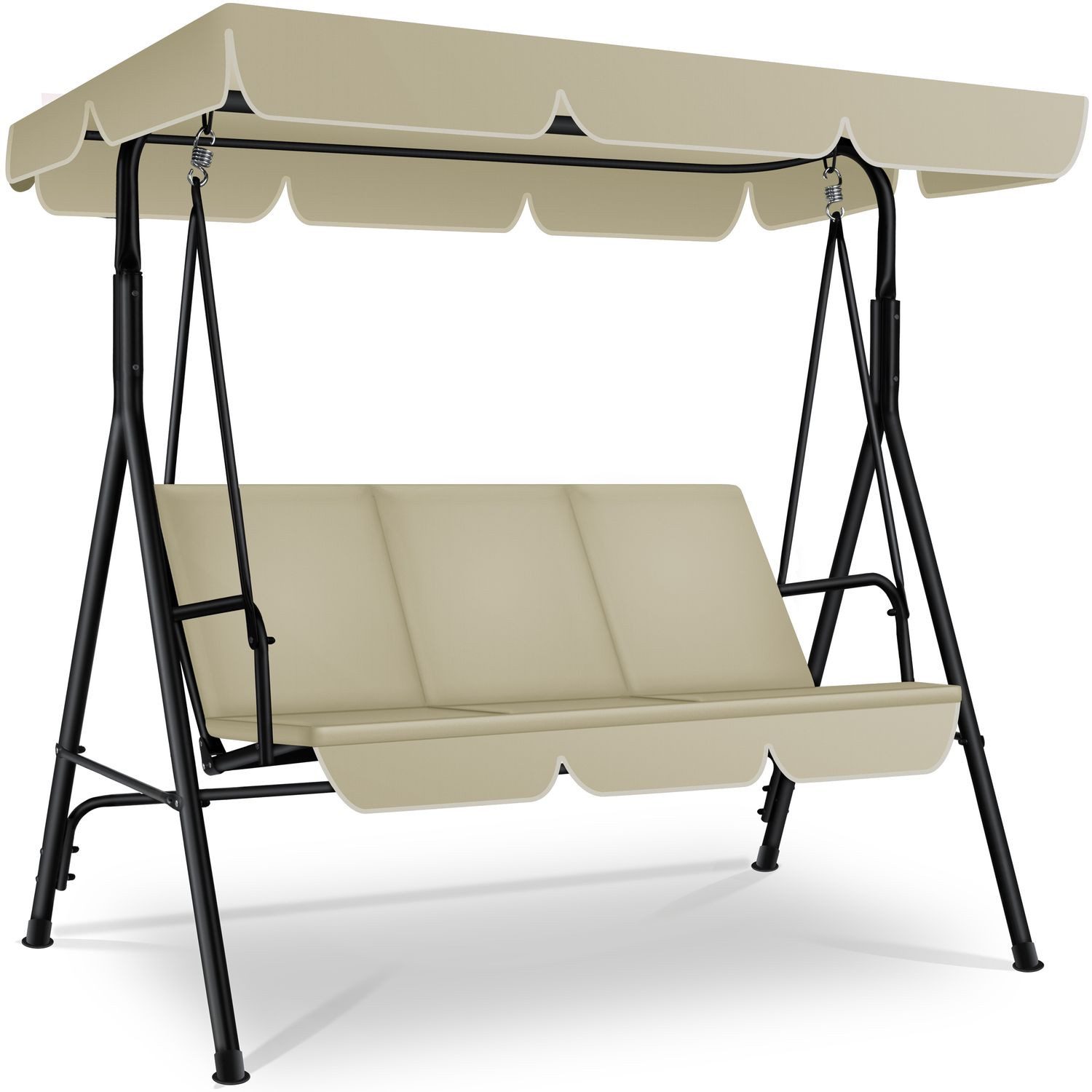 KESSER Hollywoodschaukel, Hollywoodschaukel 3-Sitzer Gartenschaukel 250kg belastbar