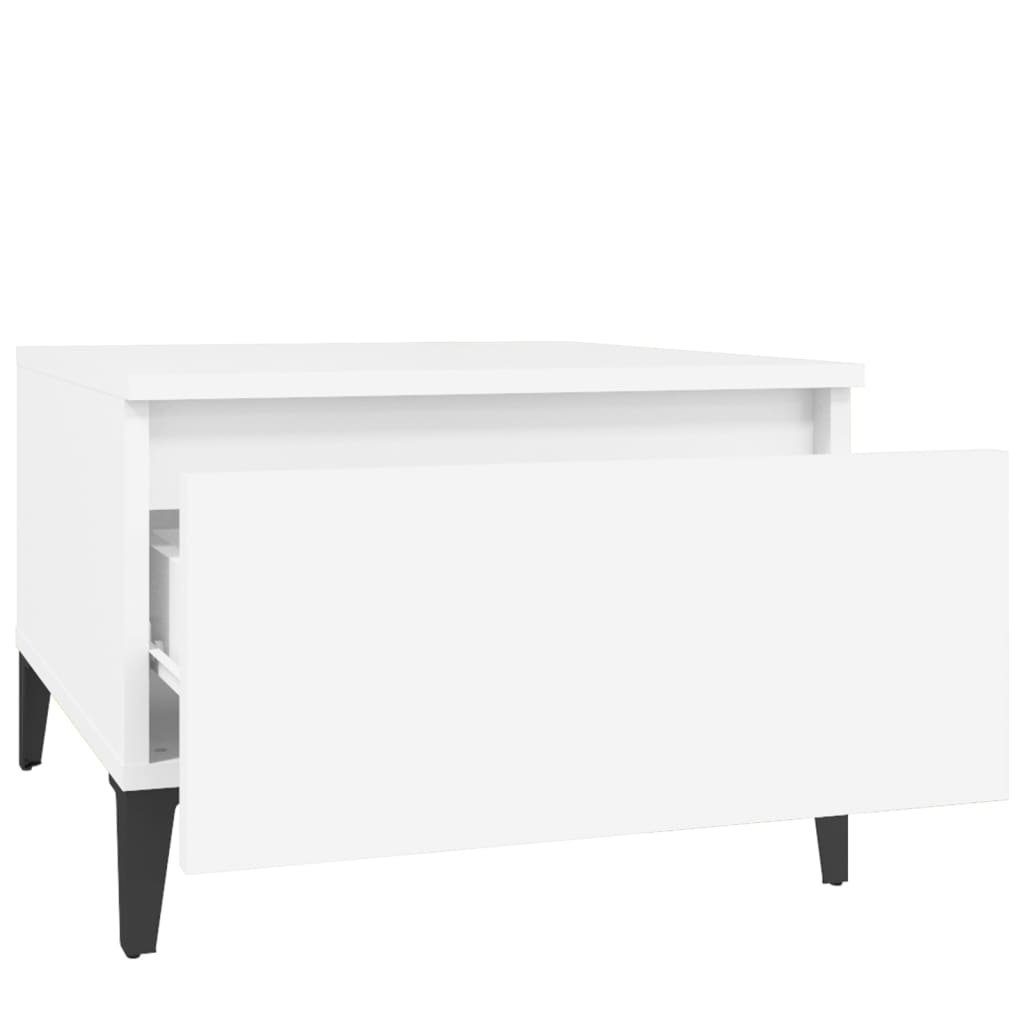 cm (1-St) Weiß Weiß vidaXL | Holzwerkstoff Weiß 50x46x35 Beistelltisch Beistelltisch