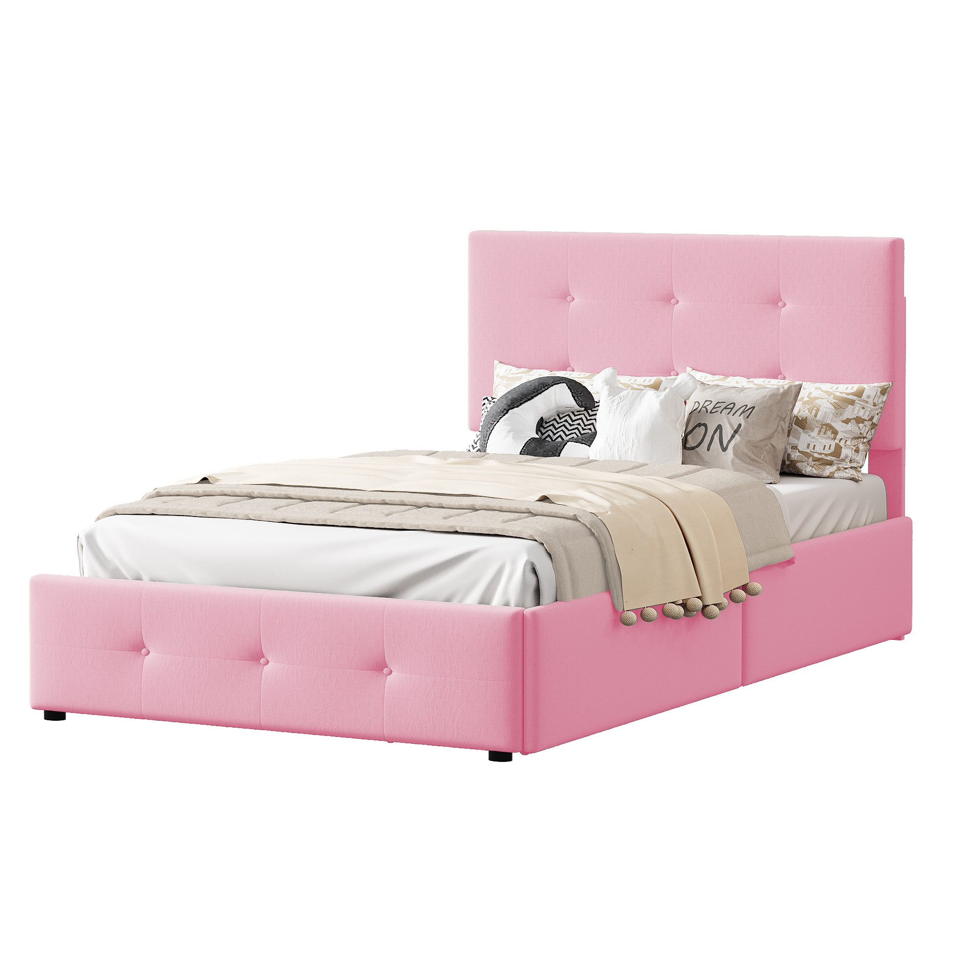 Plissee Bettvolant Für Alle Bettgrößen - Spitzen-Bettrock Mit Gummiband