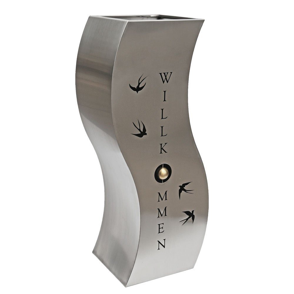 Harms Import Blumentopf, Außen Design Pflanzen Säule geschwungen Schwalben