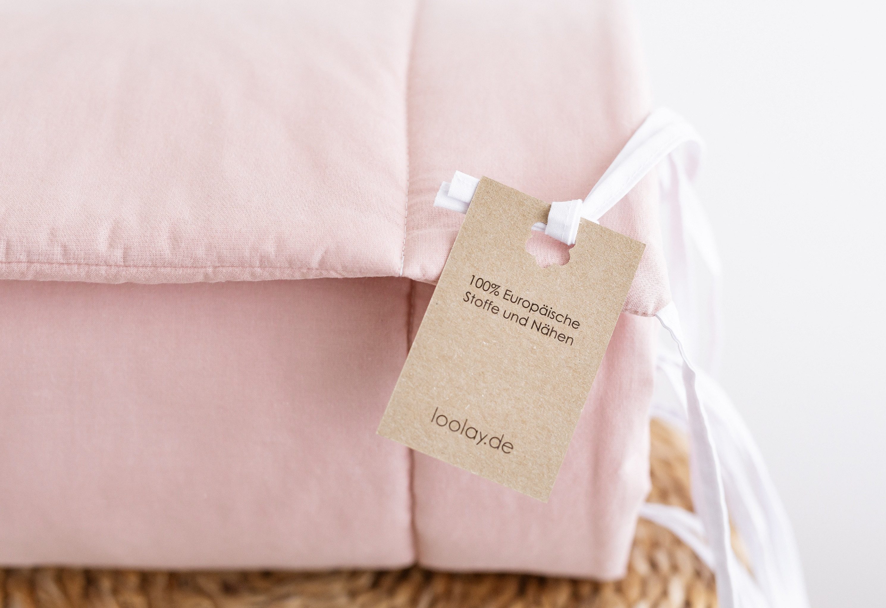 Loolay Bettnestchen ROSA Altrosa BIO-Baumwolle Atmungsaktives Babybett BETT günstig online kaufen