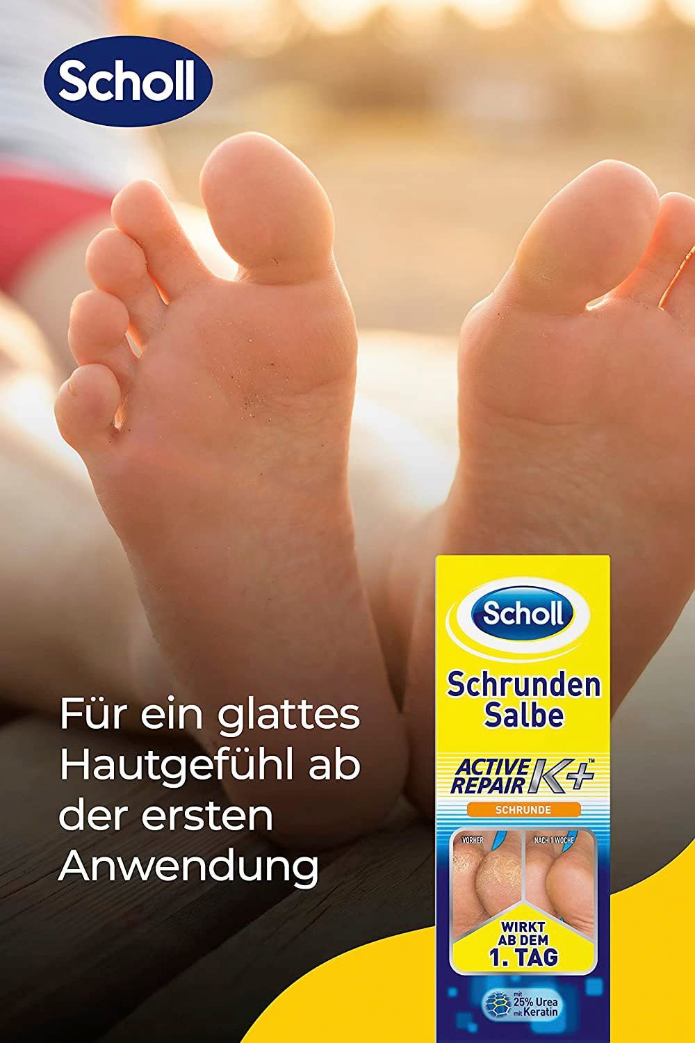 Scholl Fußcreme Active Repair K+, Schrunden Salbe