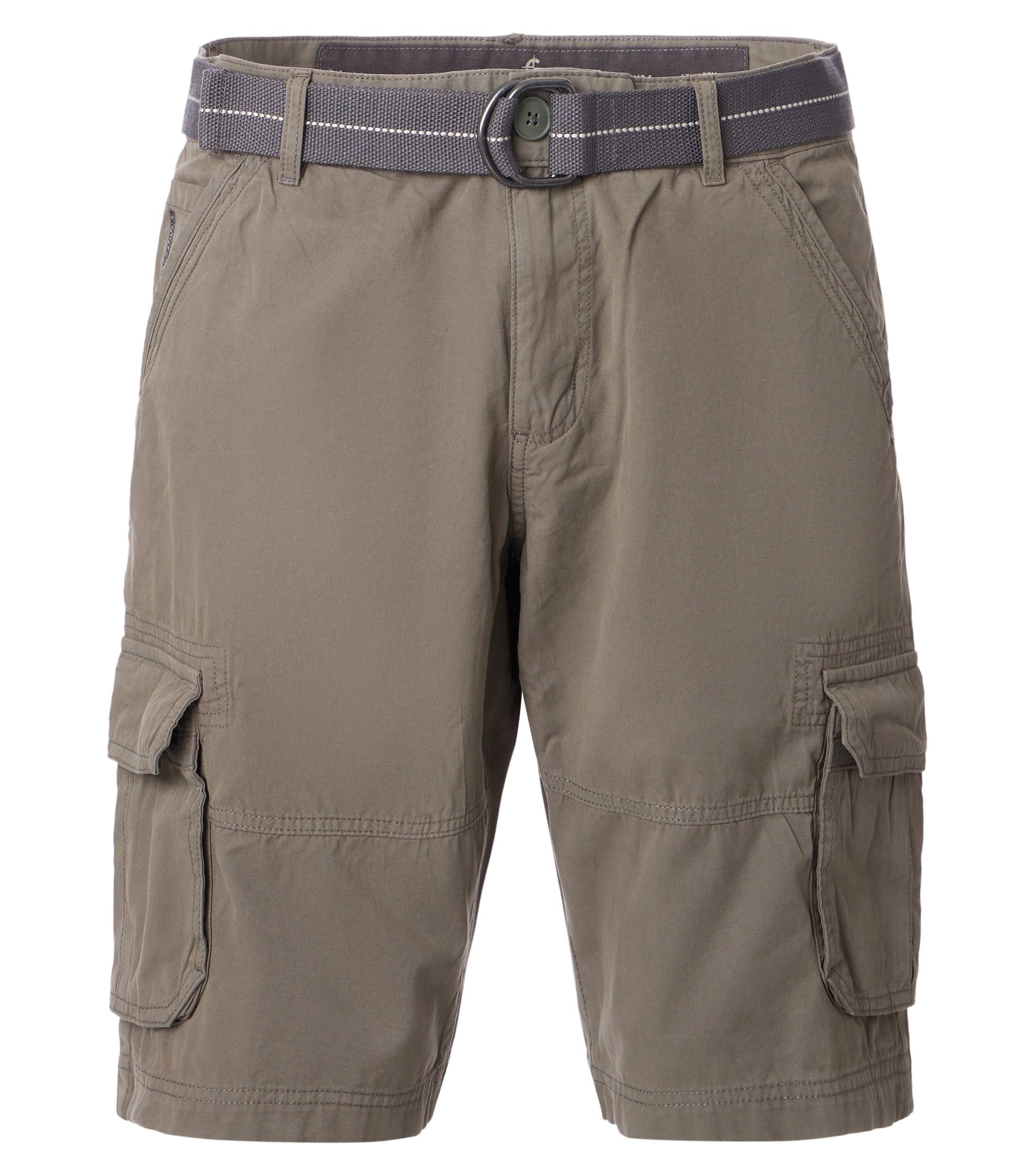 casamoda Cargobermudas CASAMODA Herren Cargo-Bermuda BEN Gürtel Regular Khaki