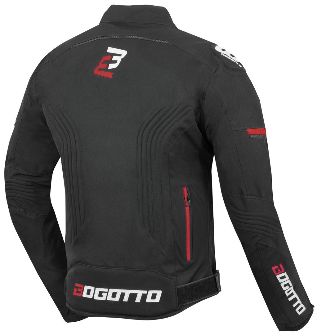 Black/Red Bogotto Textiljacke Sparrow Motorrad Wasserdichte Motorradjacke