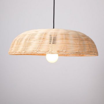 Home4Living Pendelleuchte Hängeleuchte Pendeleuchte Ø 48cm Rattan E27 Küchenlampe, ohne Leuchtmittel, Rattan