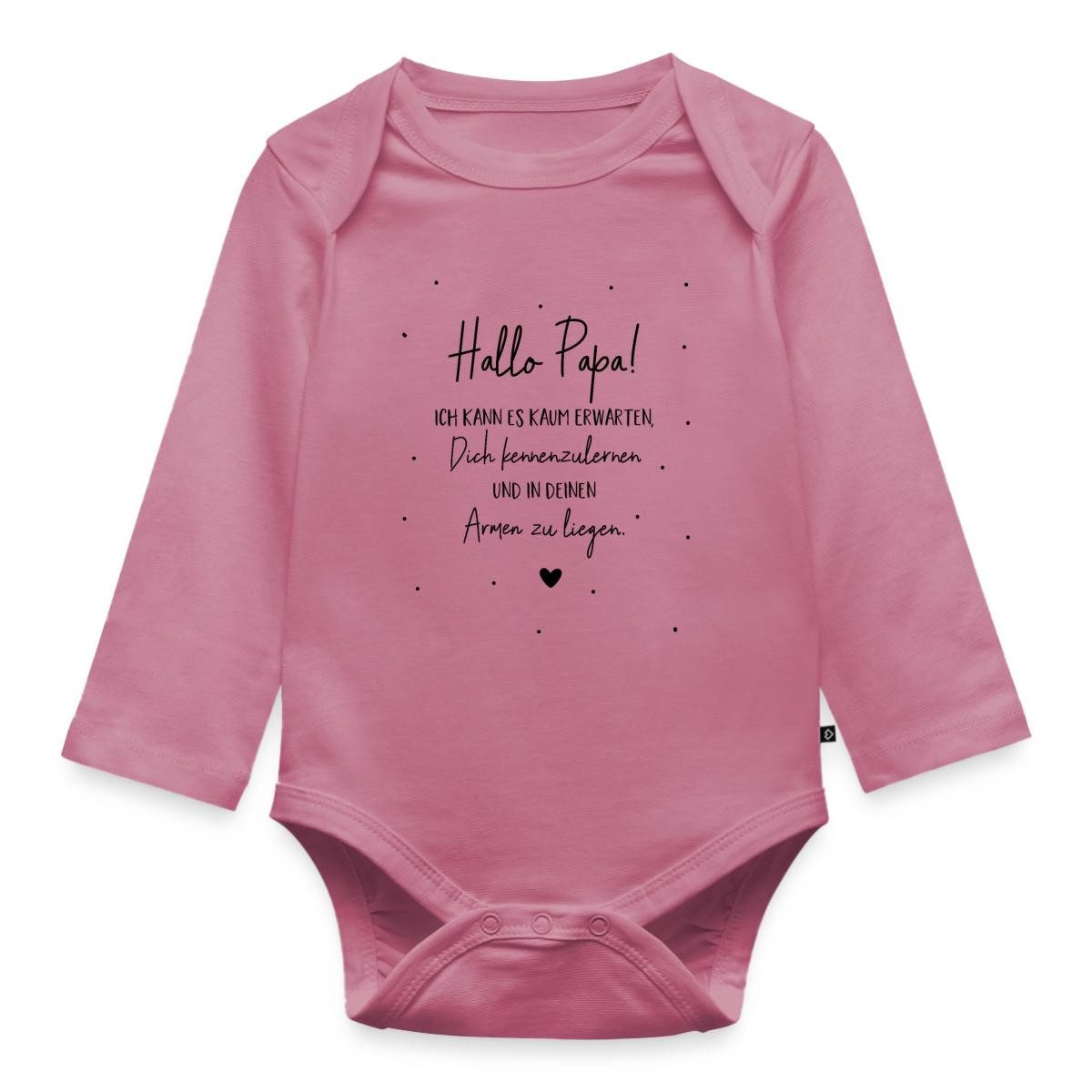 Spreadshirt Langarmbody Hallo Papa Geschenk Werdender Vater Tages Baby Body Langarm (1-tlg)