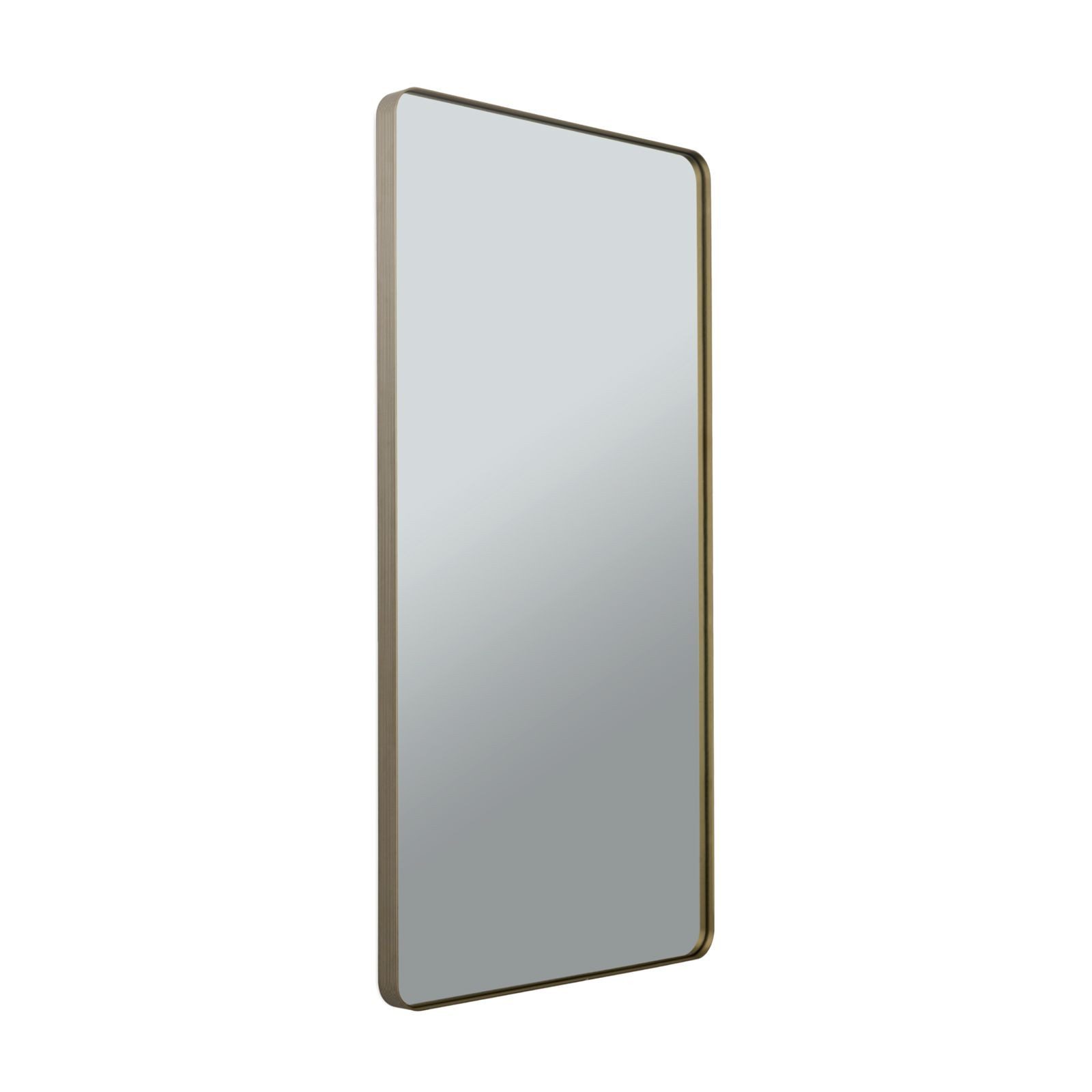 Orion Leuchten Wandspiegel Wandspiegel 152x76 cm mit Rahmen Gold-Matt Eloxiert