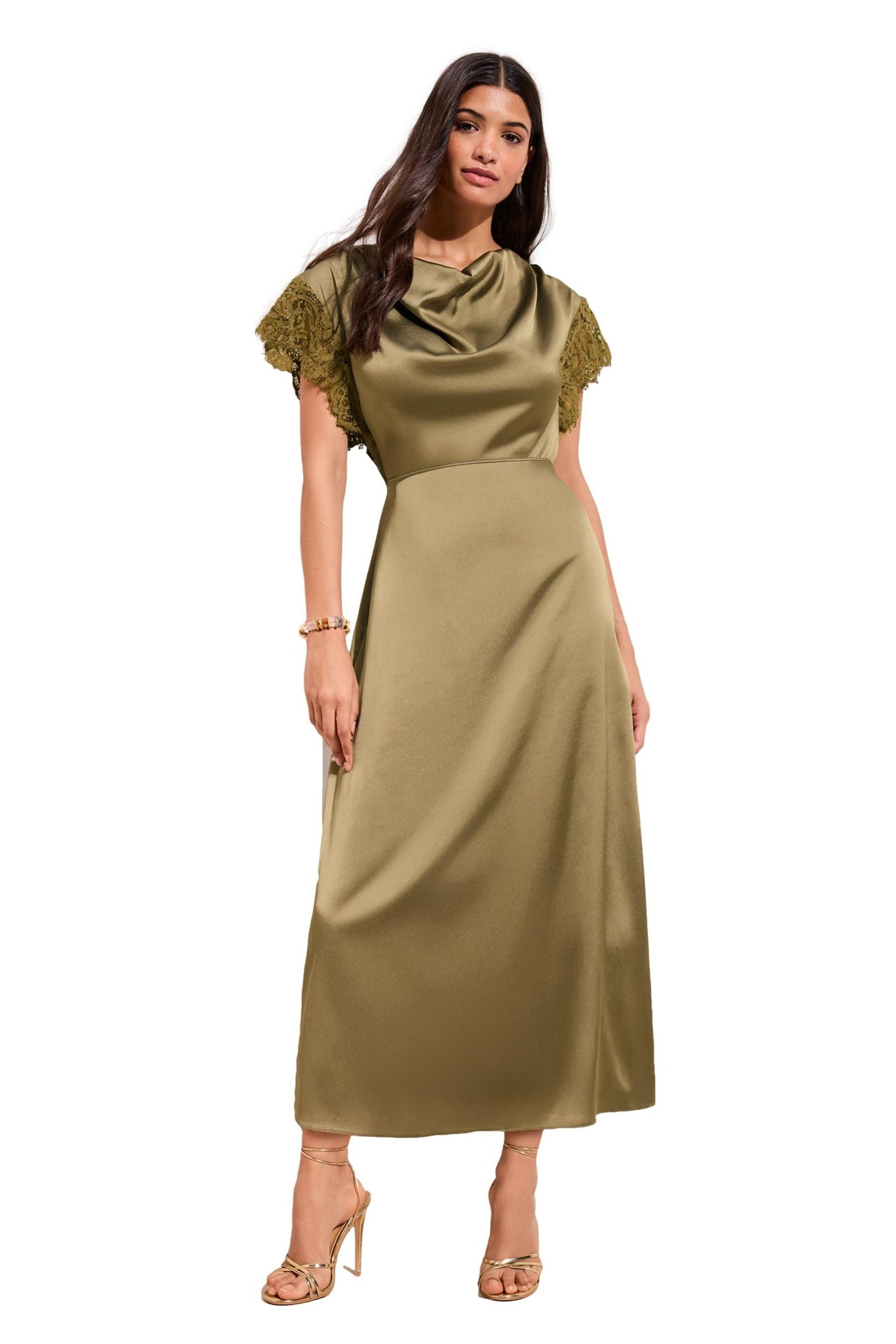 Friends Like These Midikleid Friends Like These Satin-Midikleid, Kurzgröße günstig online kaufen