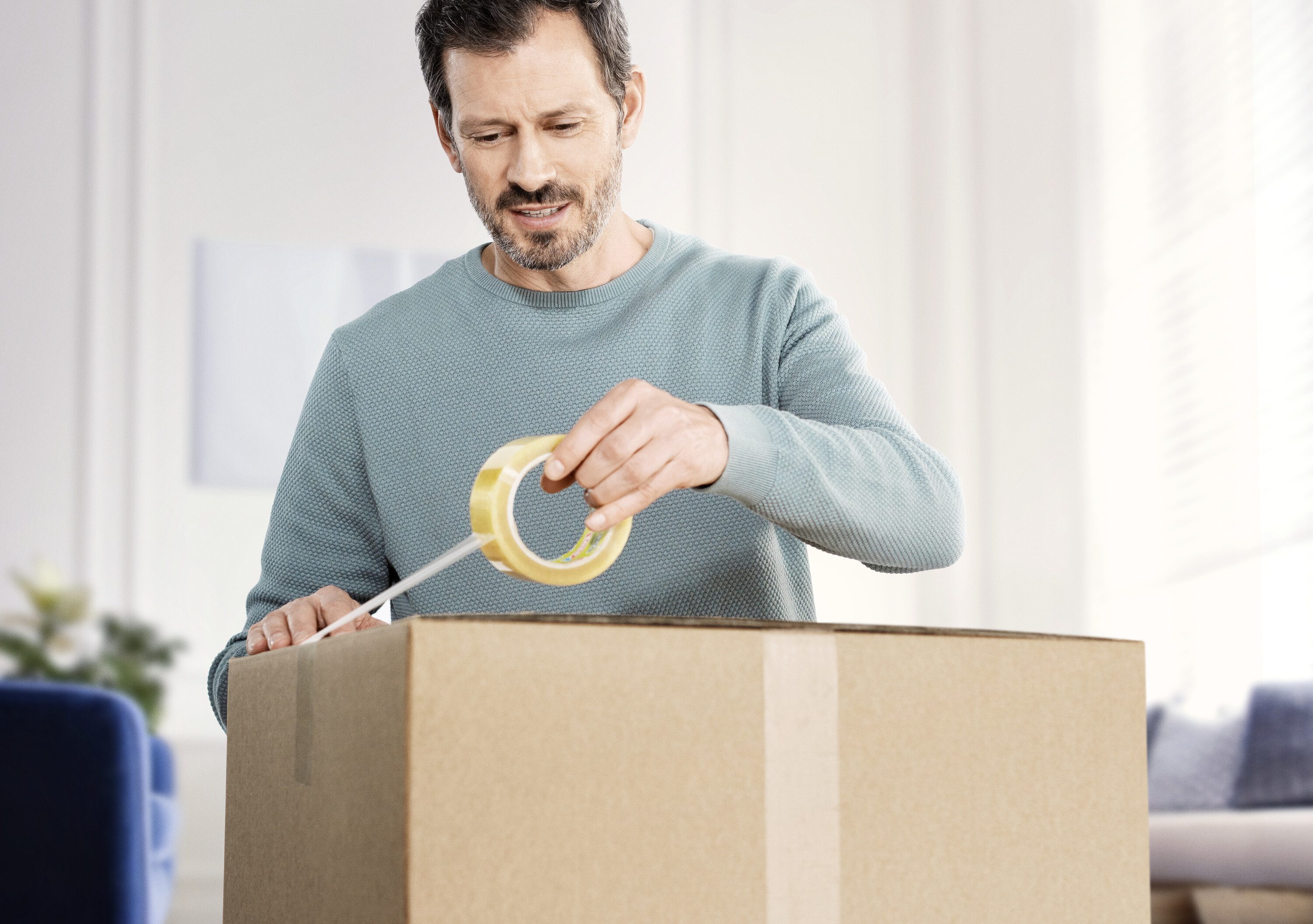 tesa Klebeband tesapack Bio & Strong Paketklebeband - 66m : 50mm (Packung, 6-St., 6 Rollen tesapack Bio & Strong, 66m x 50mm) Paketklebeband - einfaches Verpacken & Verschließen - transparent