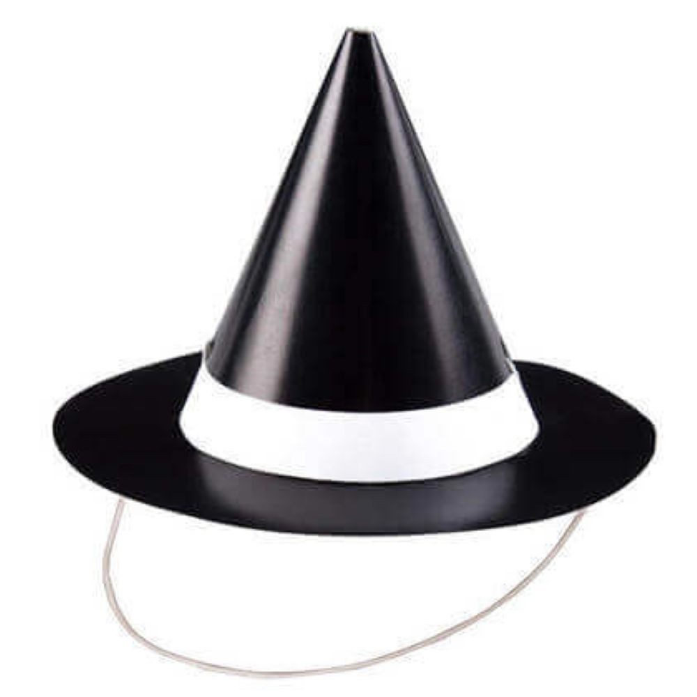 Kostüm PartyHut Pappe Hexe 8St.
