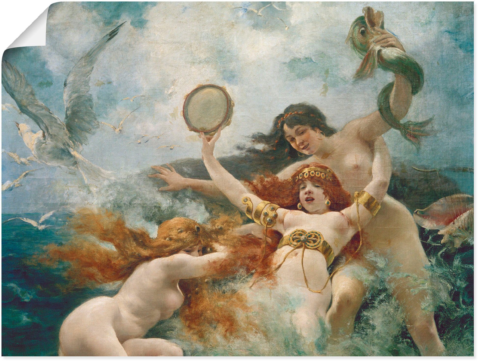 Wandbild Alubild, Die oder versch. (1 als Leinwandbild, Wandaufkleber amüsieren St), Sirenen sich, in Poster Artland Bilder Erotische Größen