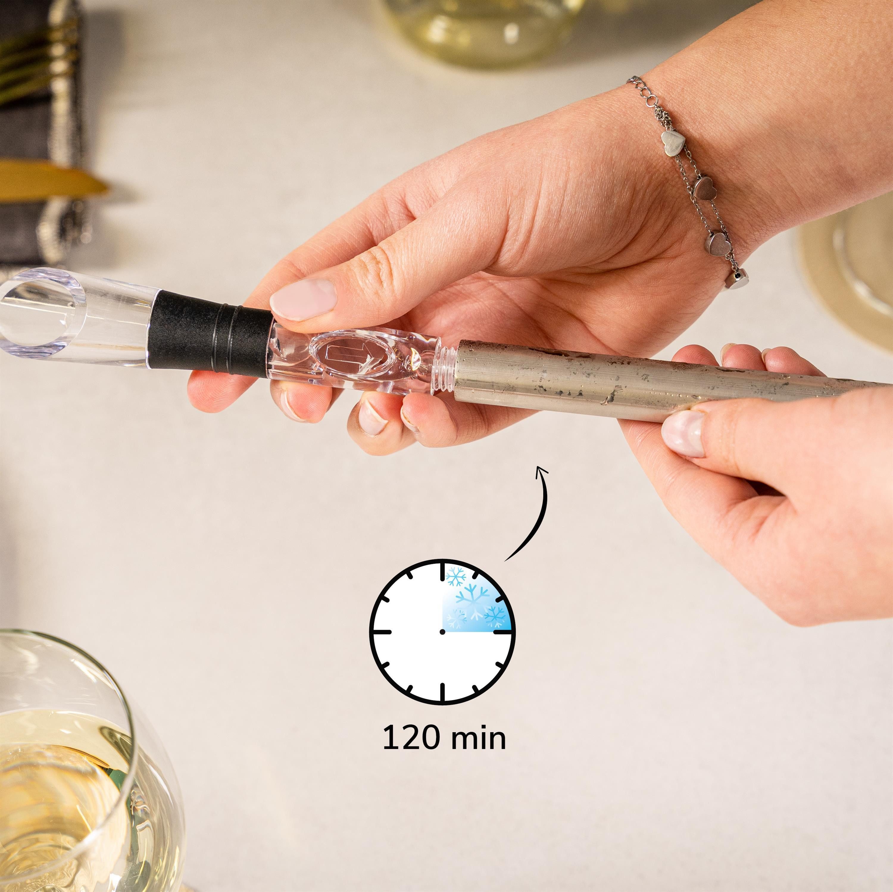 bremermann Weinkühler Edelstahl-Kühlstäbe 2er-Set, Weinkühlstab, Weinkühler