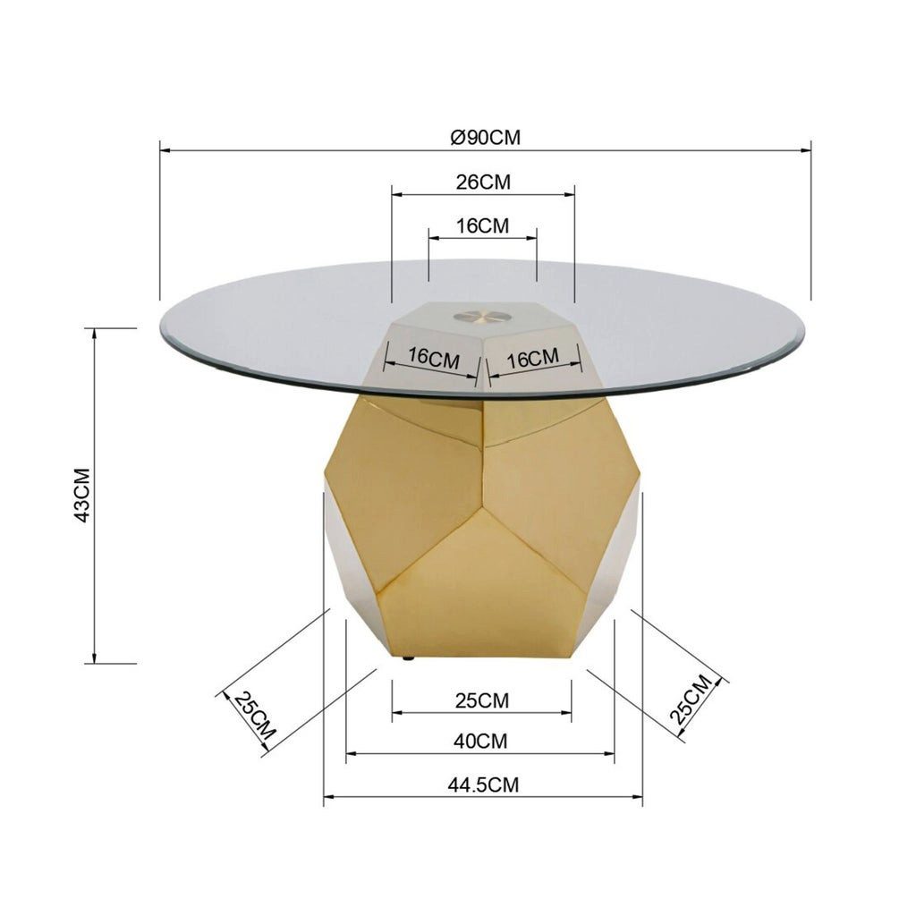 Kare Design Couchtisch Ricchezza, Ø90cm