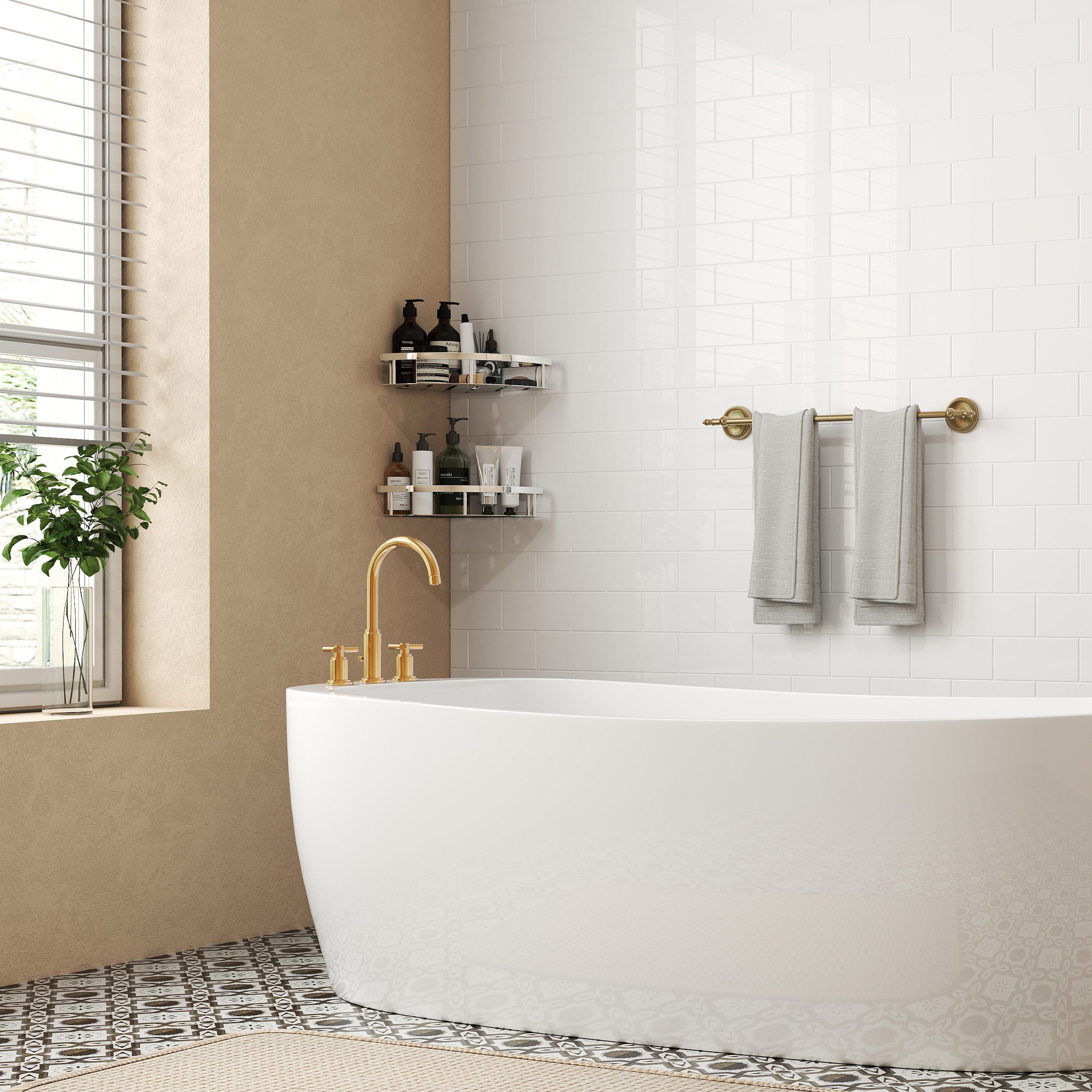 Fanttik Duschablage Duschregal ohne Bohren, 2-tlg., Badezimmer Organizer, S günstig online kaufen