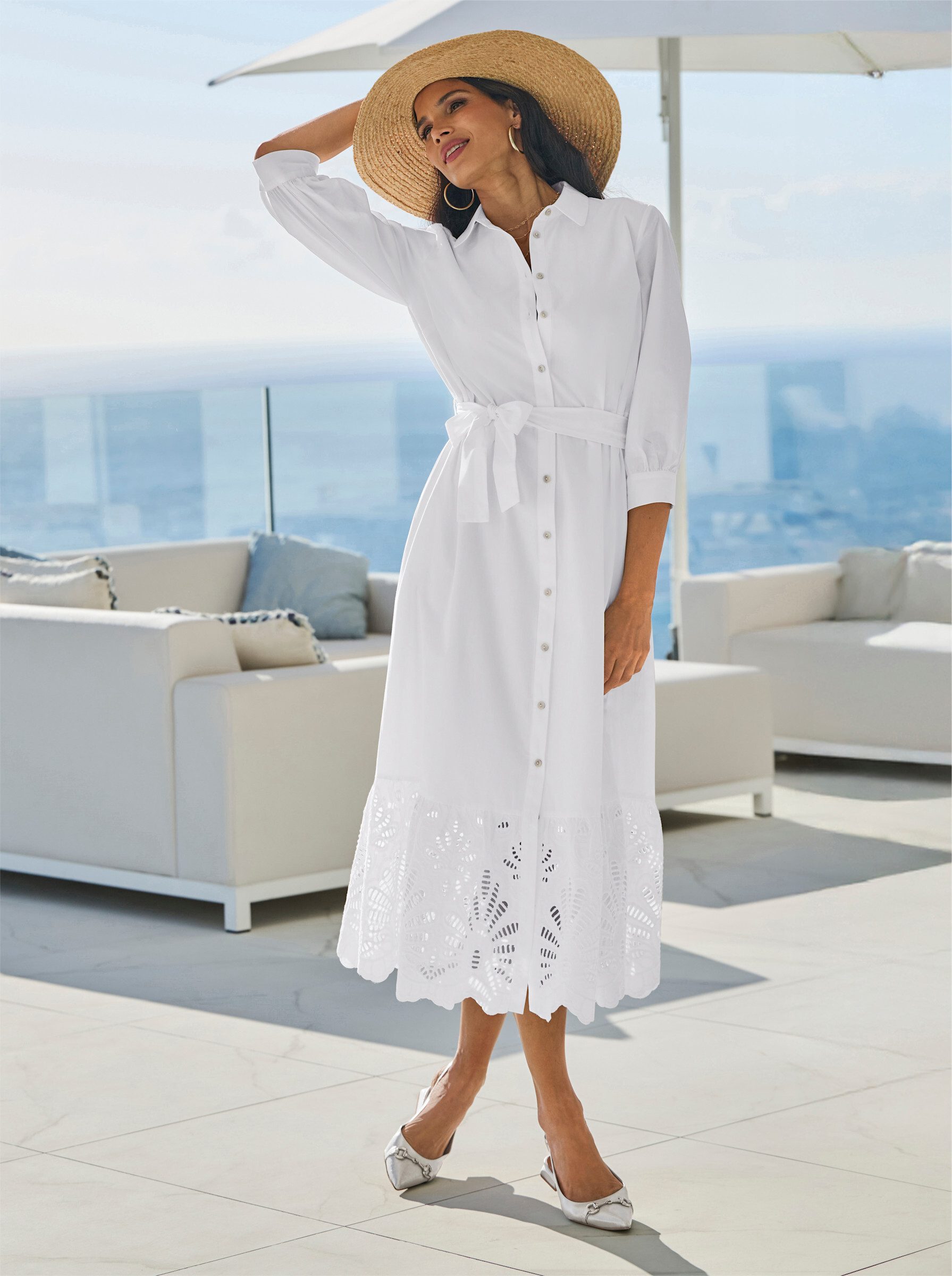 heine Etuikleid Spitzen-Kleid 3/4-Arm günstig online kaufen