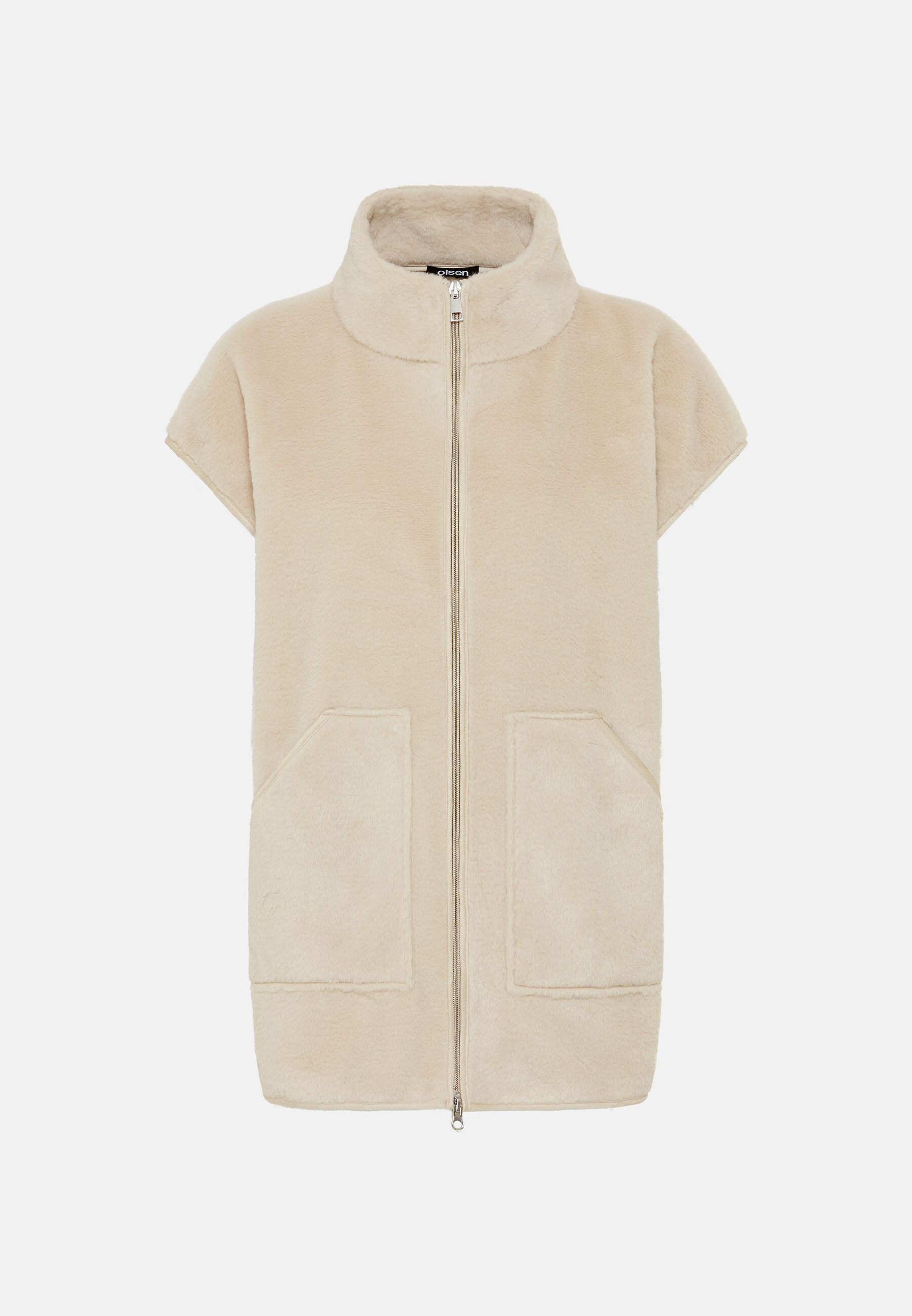 Olsen Fleeceweste mit Stehkragen