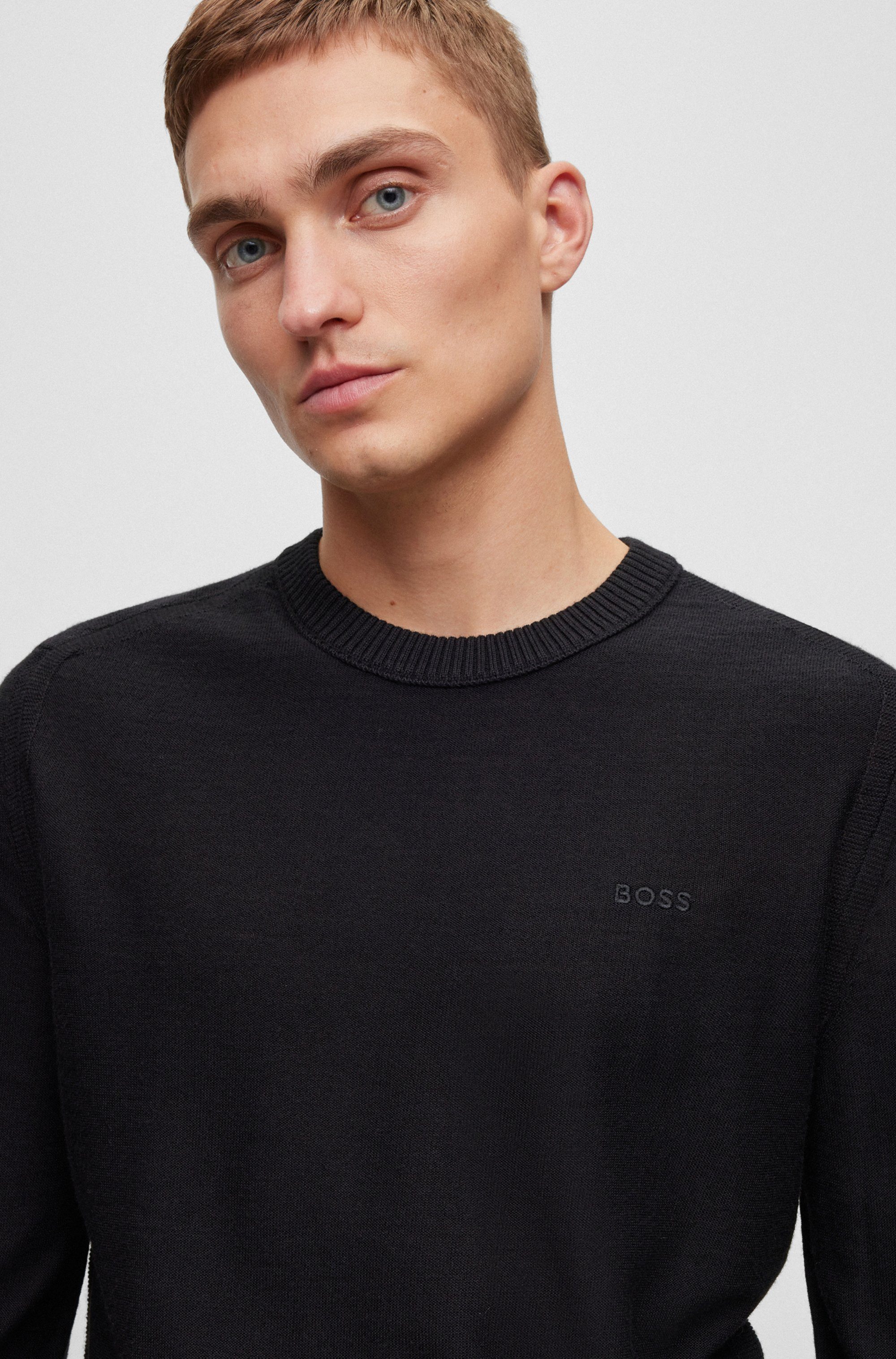 BOSS ORANGE Strickpullover Avac mit Schurwolle