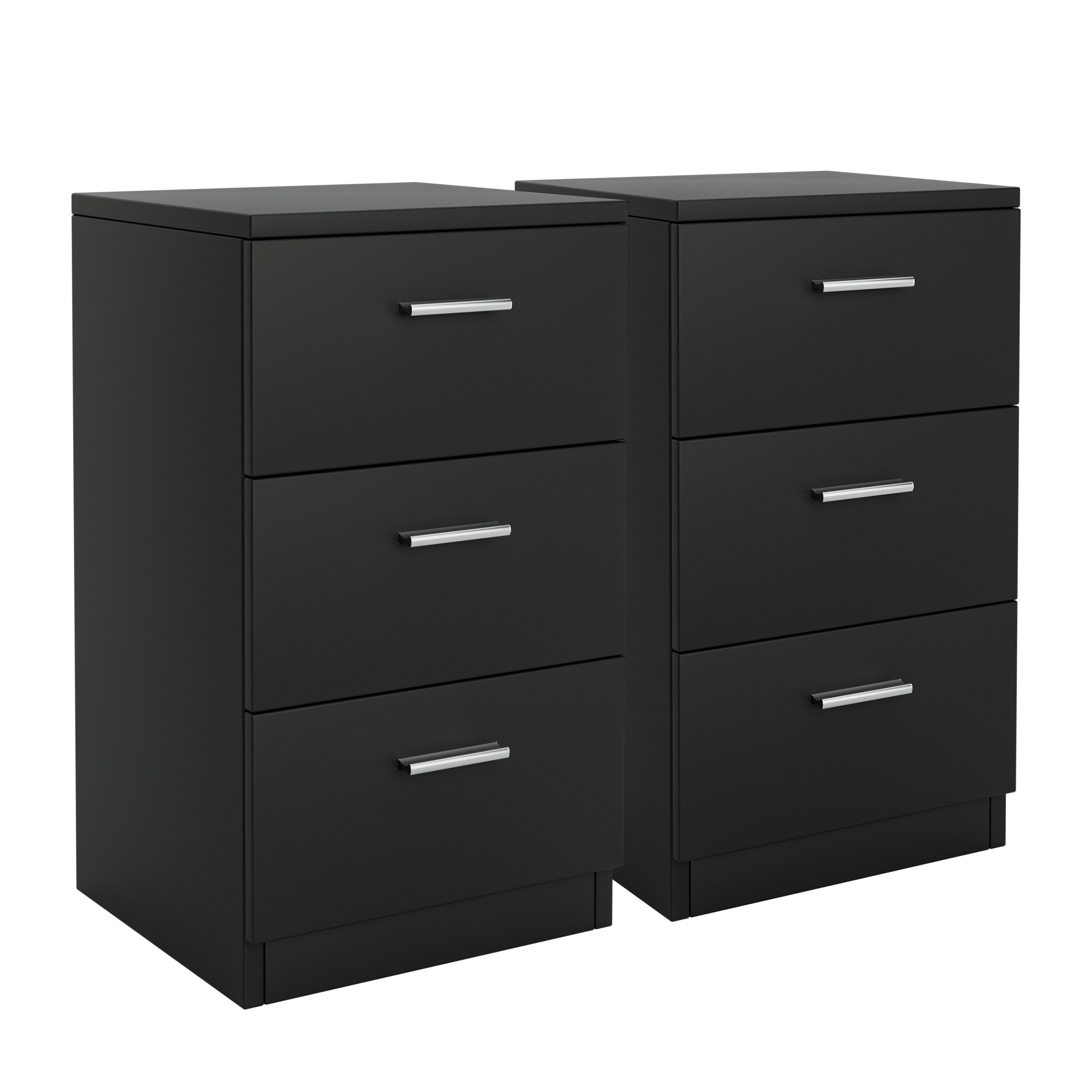 COSTWAY Nachttisch Aktenschrank (2-St), mit 3 günstig online kaufen