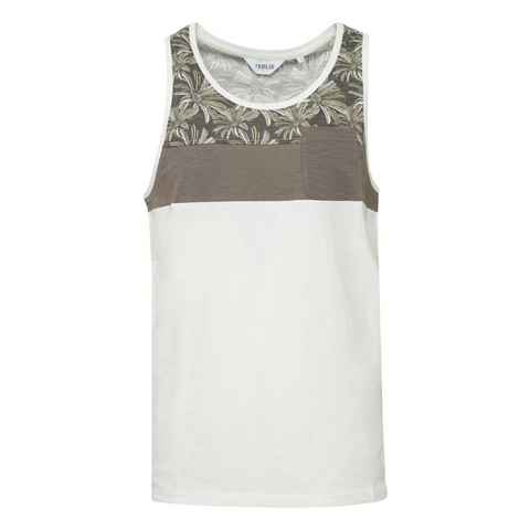 !Solid Tanktop SDFlo ärmelloses Shirt mit Blumen-Print